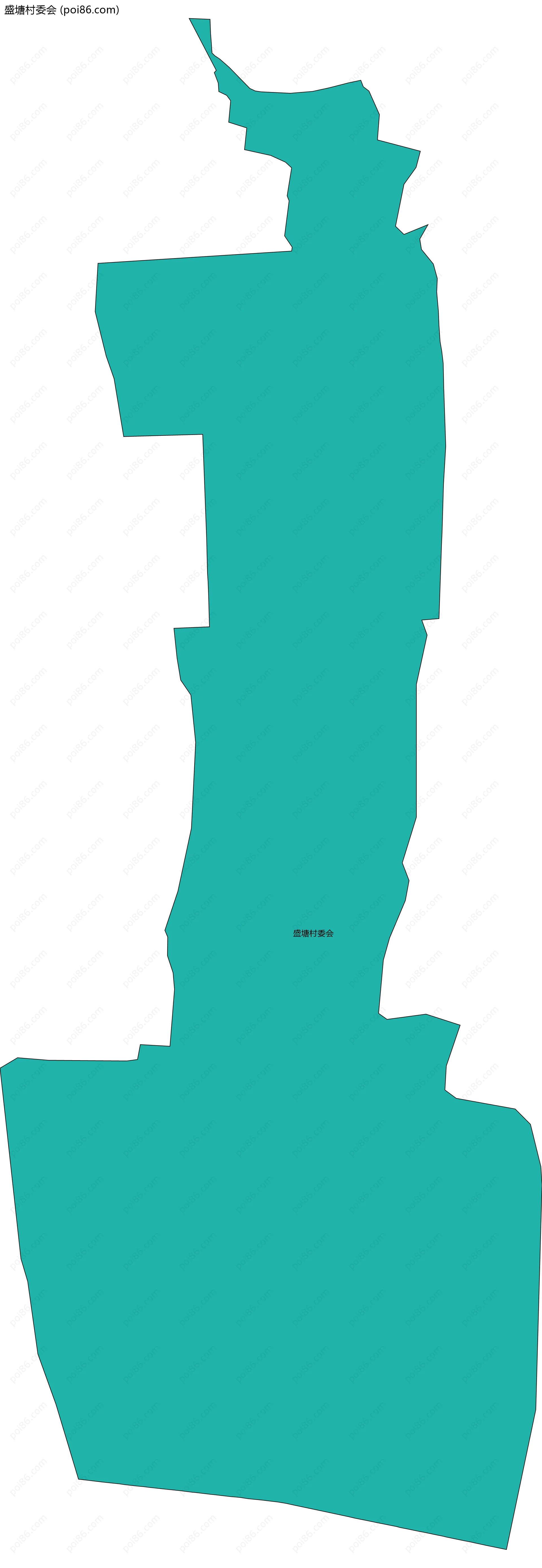 盛塘村委会边界地图