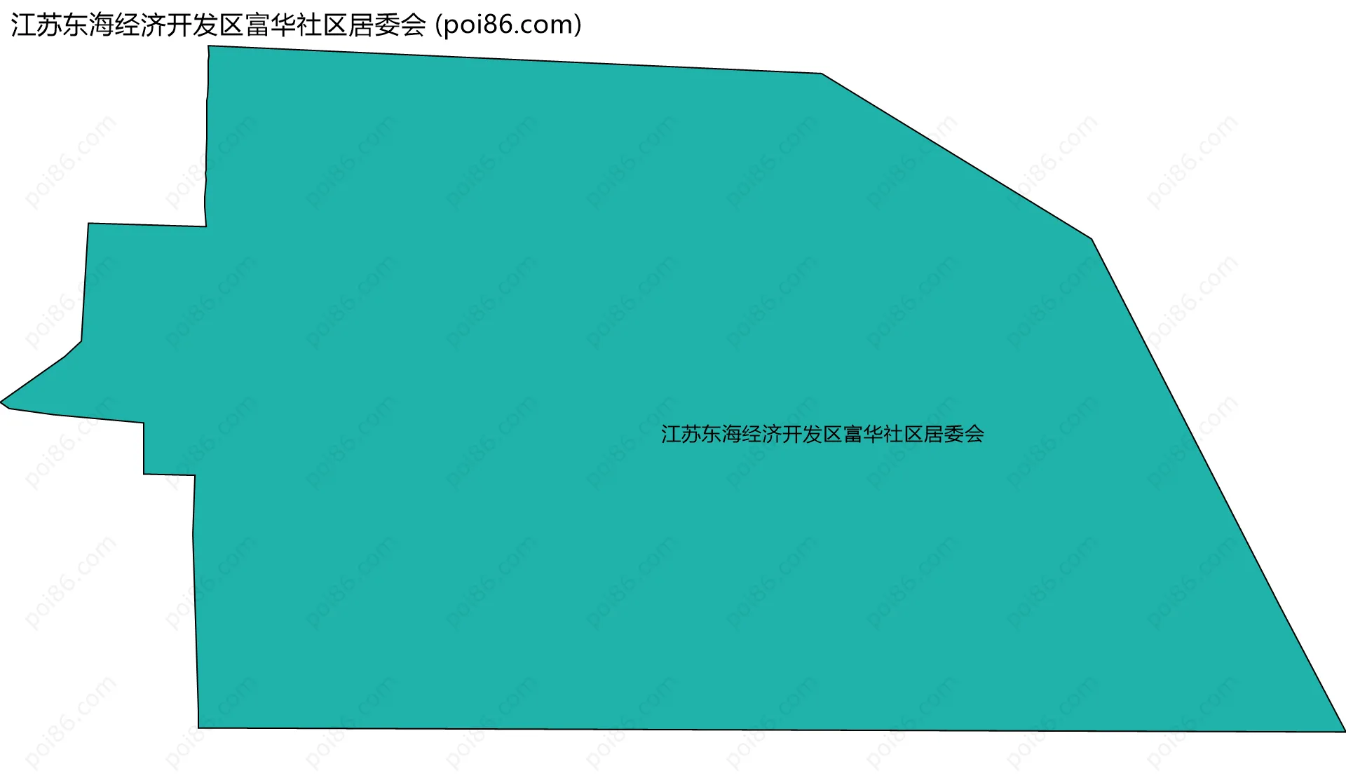 江苏东海经济开发区富华社区居委会边界地图