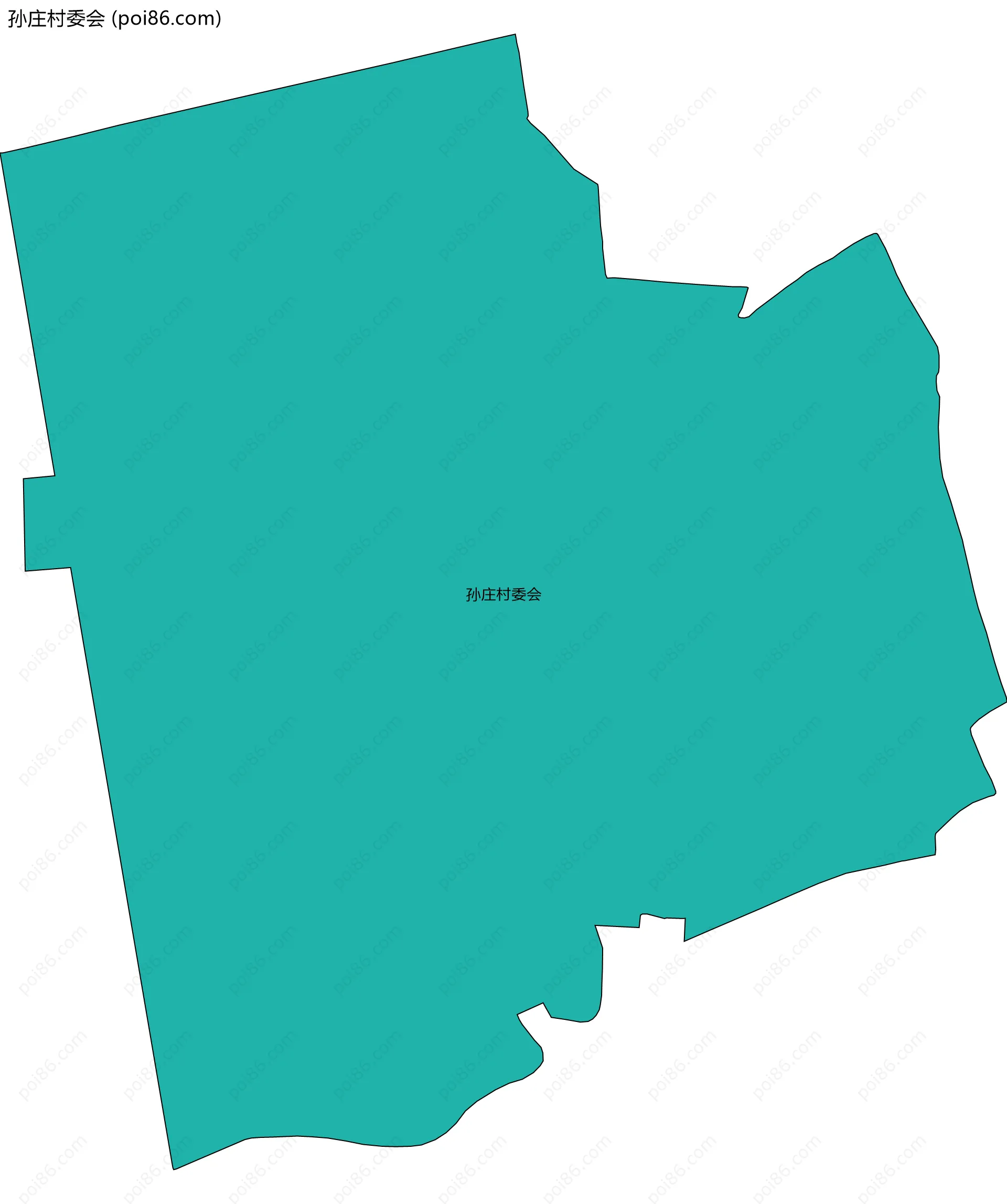 孙庄村委会边界地图