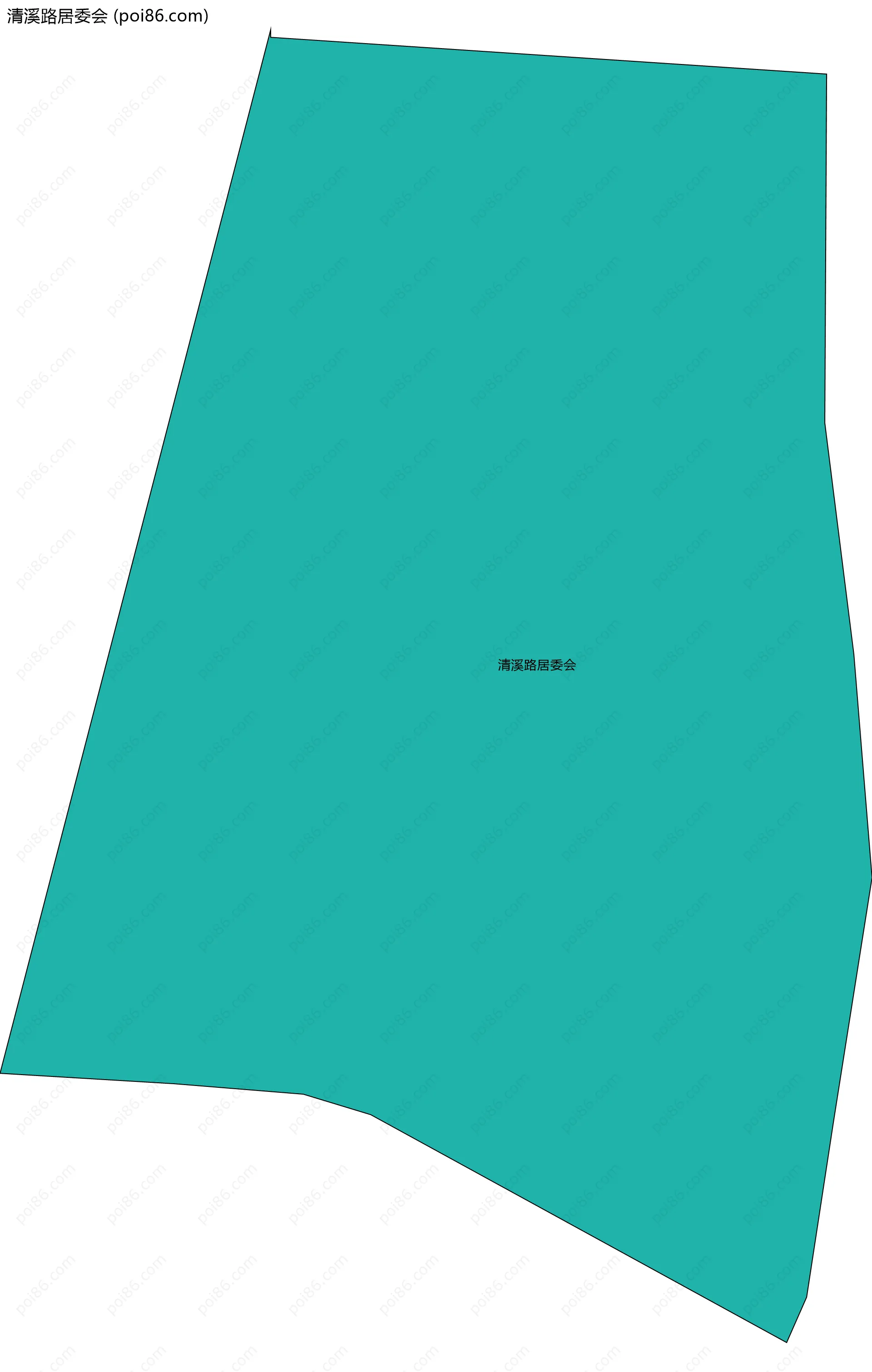 清溪路居委会边界地图