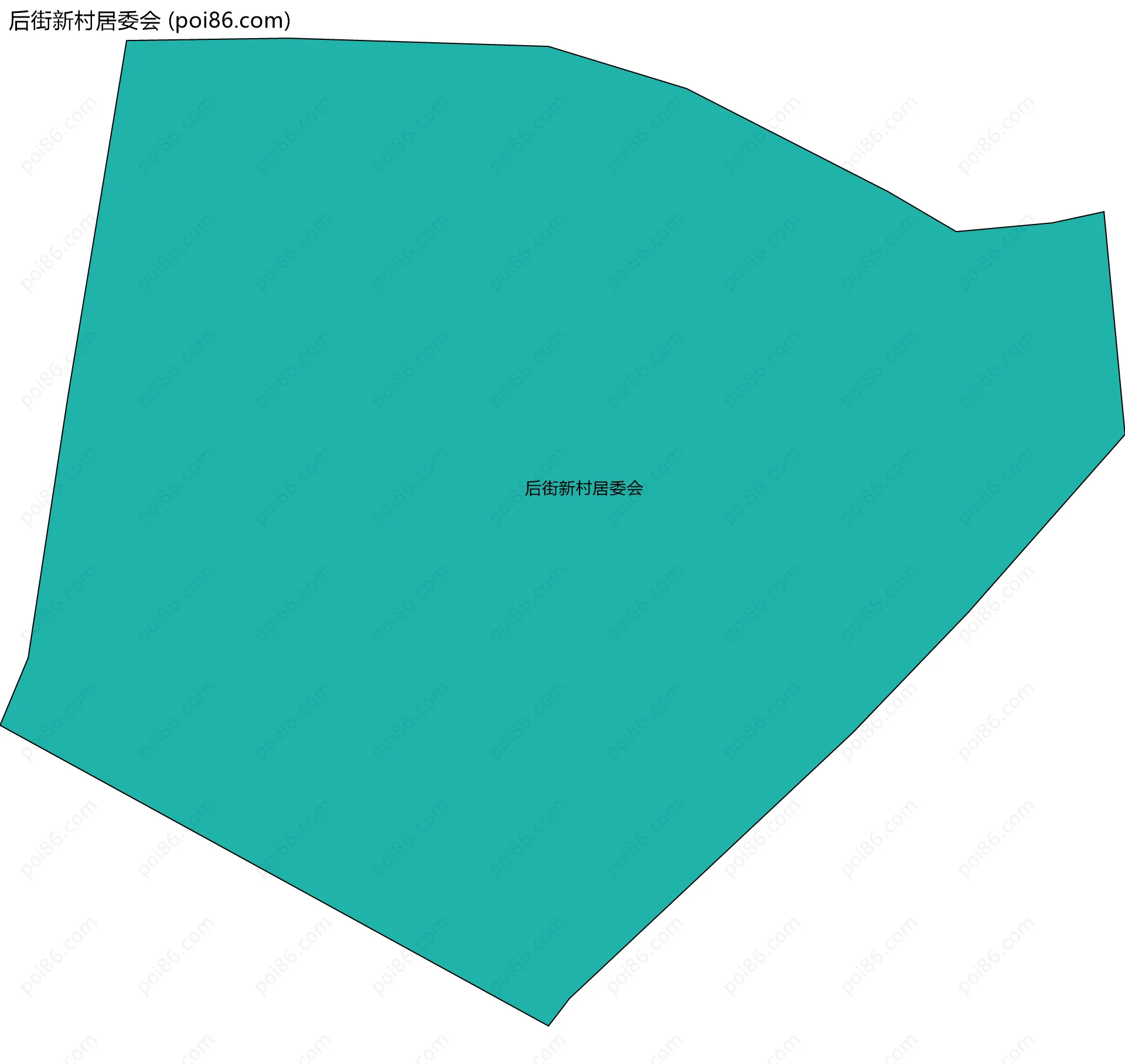 后街新村居委会边界地图