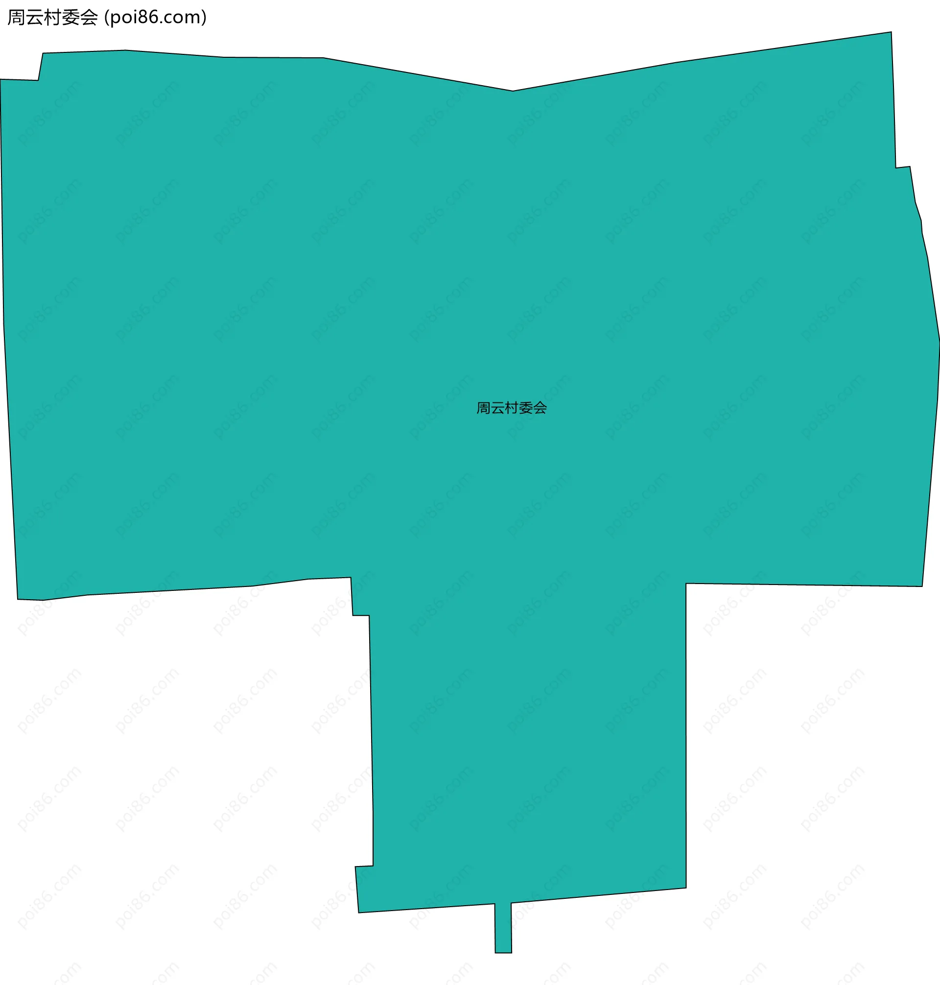 周云村委会边界地图