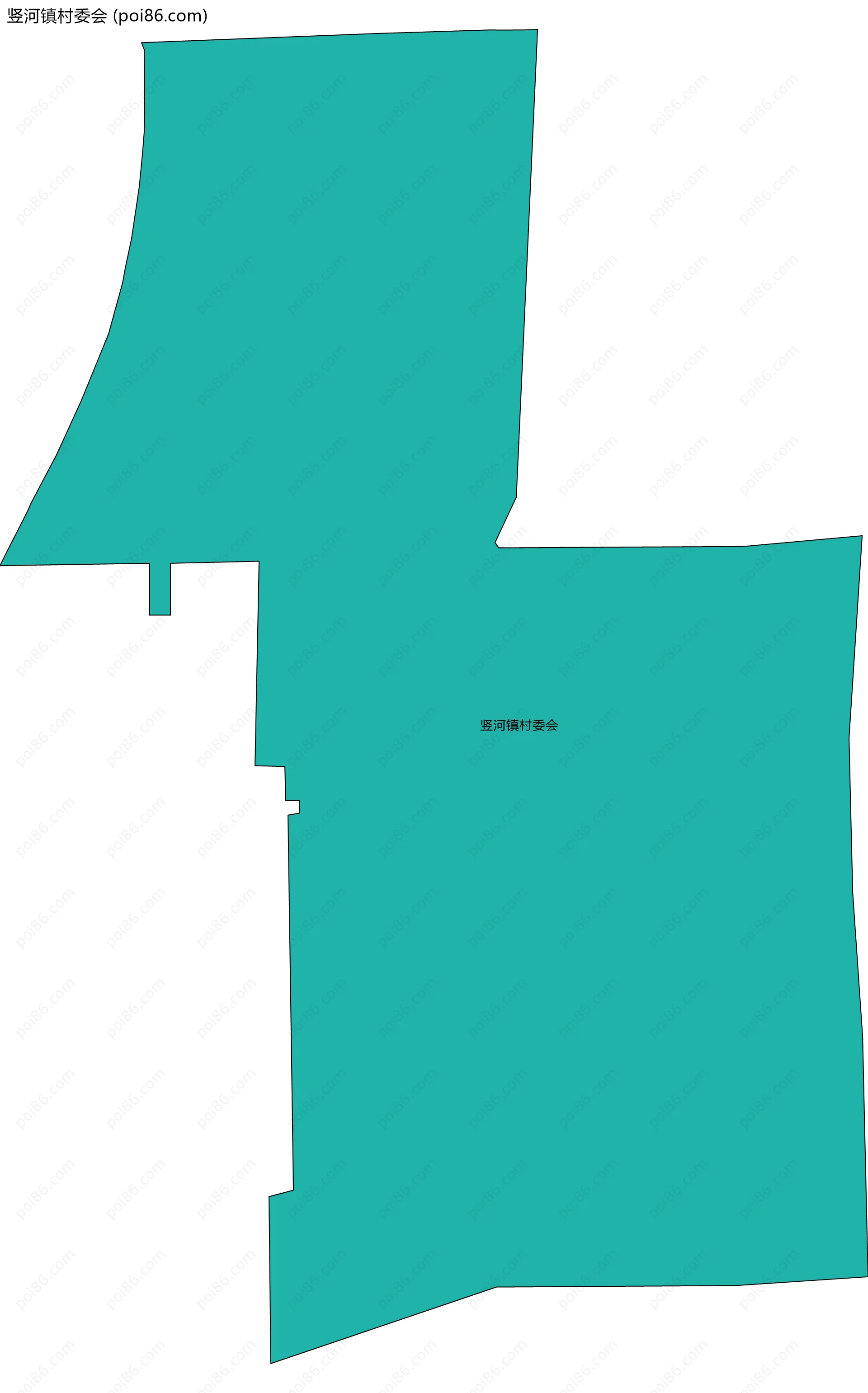 竖河镇村委会边界地图