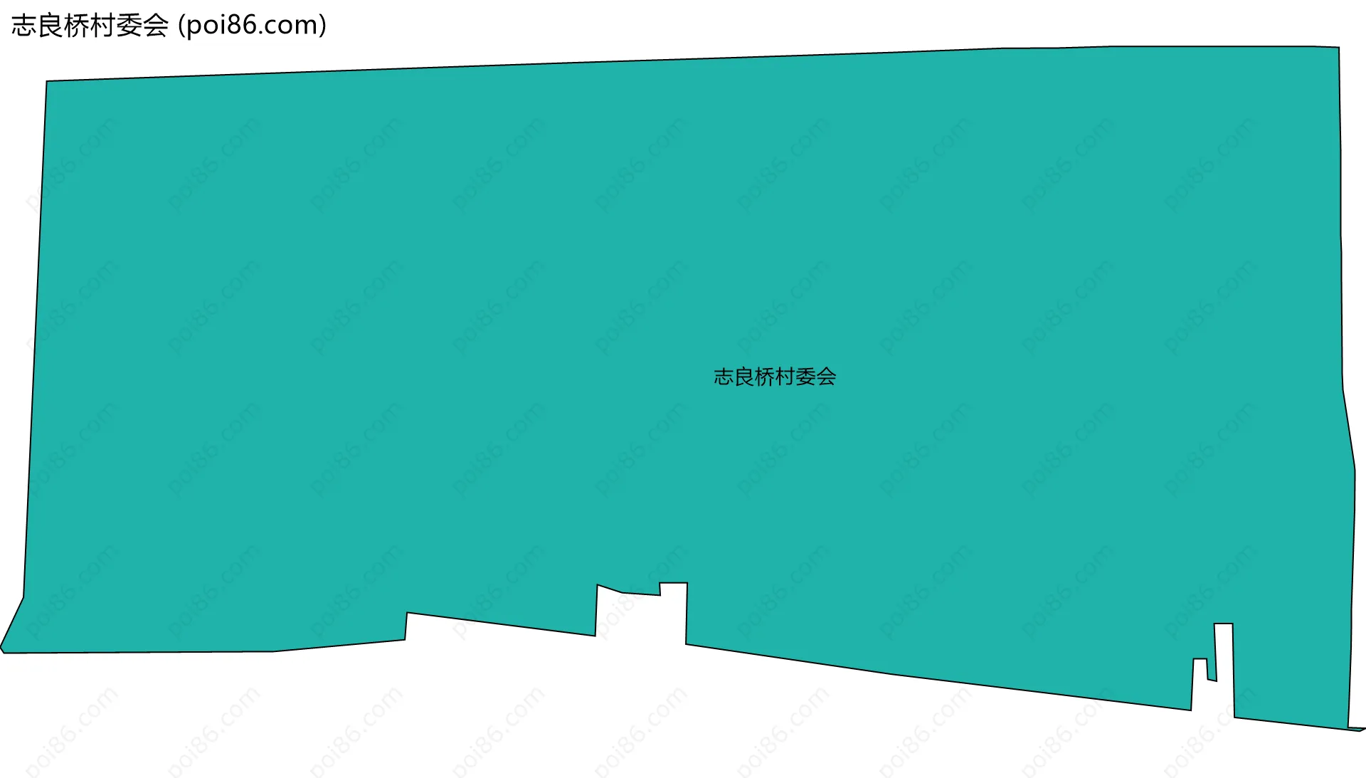 志良桥村委会边界地图