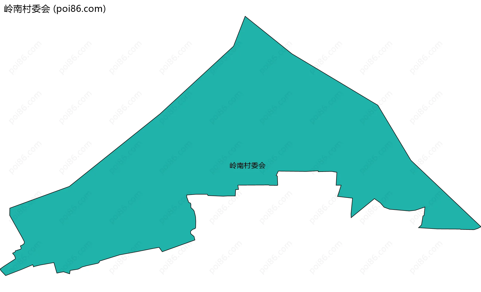 岭南村委会边界地图