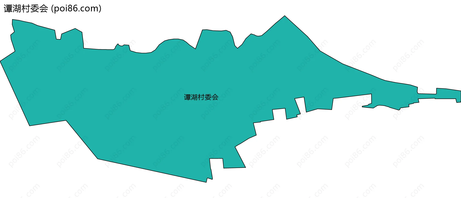 谭湖村委会边界地图