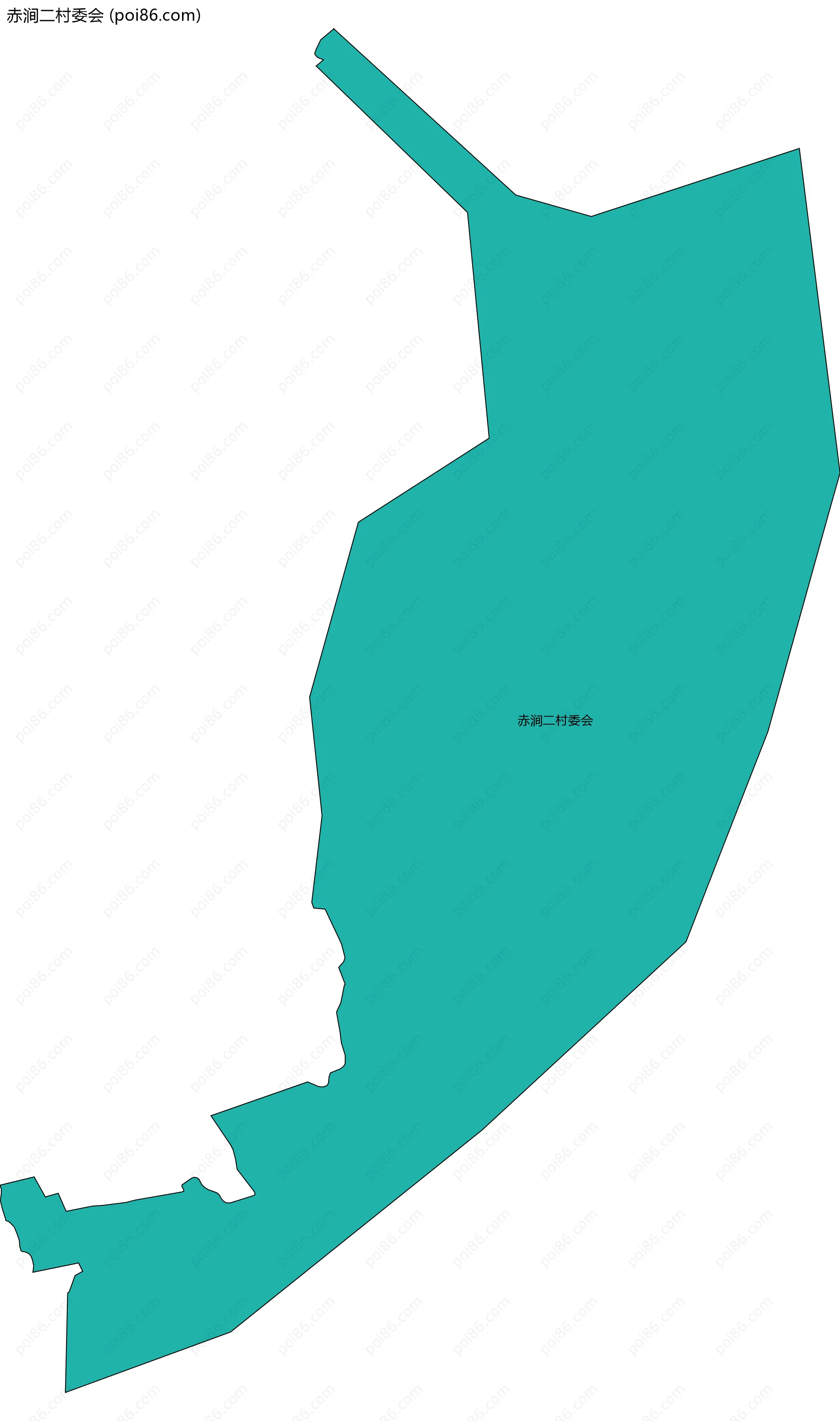 赤涧二村委会边界地图