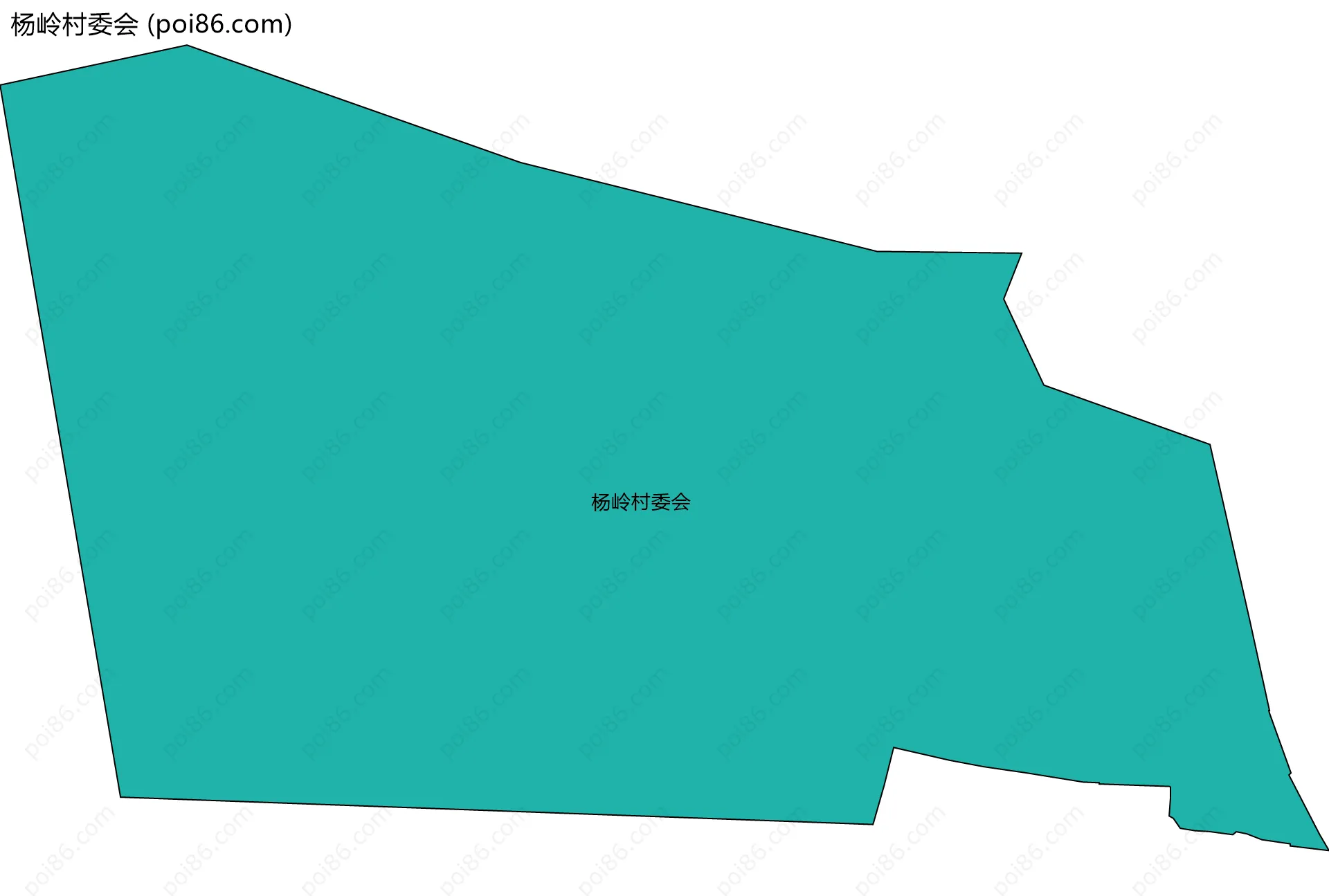 杨岭村委会边界地图