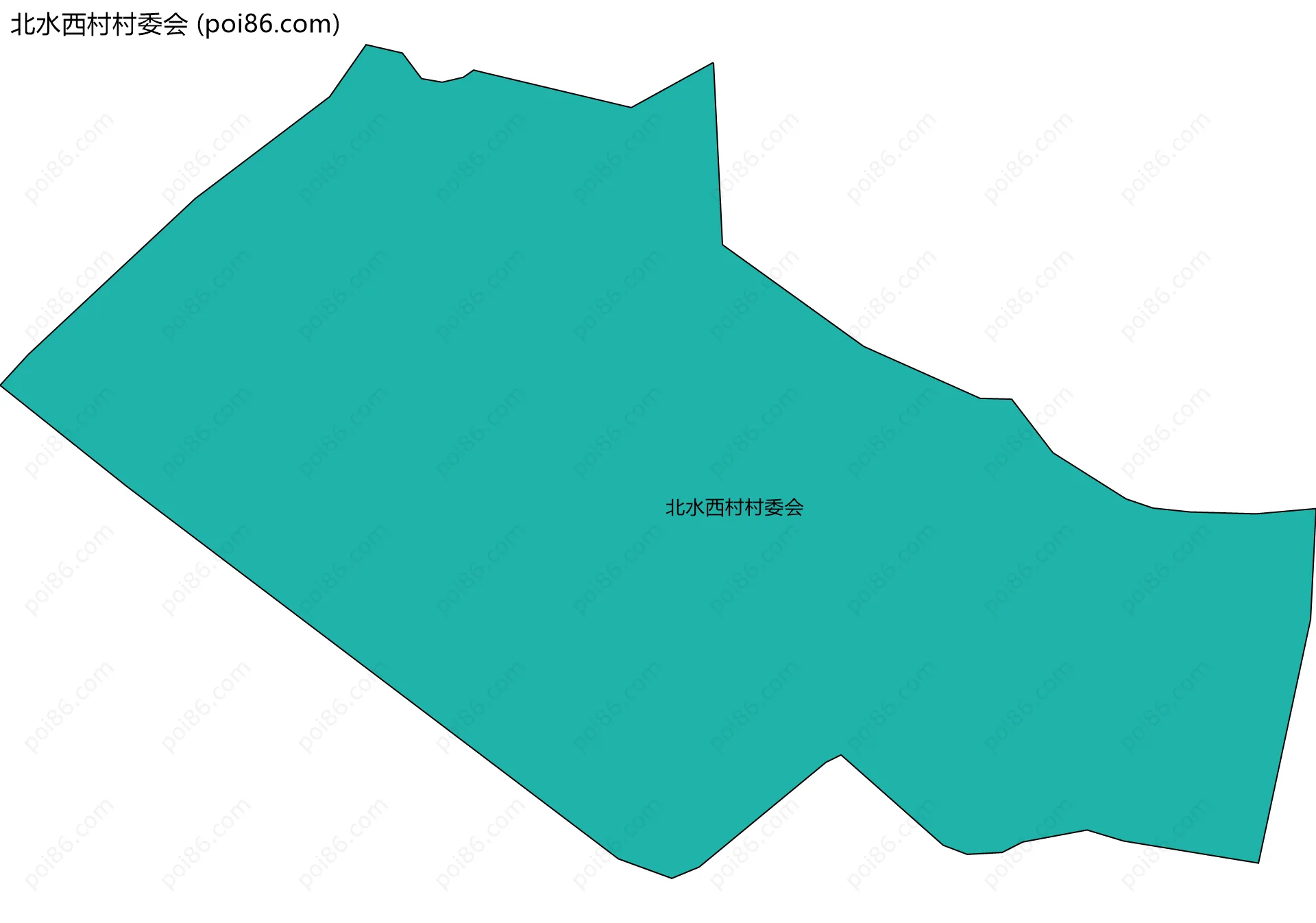 北水西村村委会边界地图