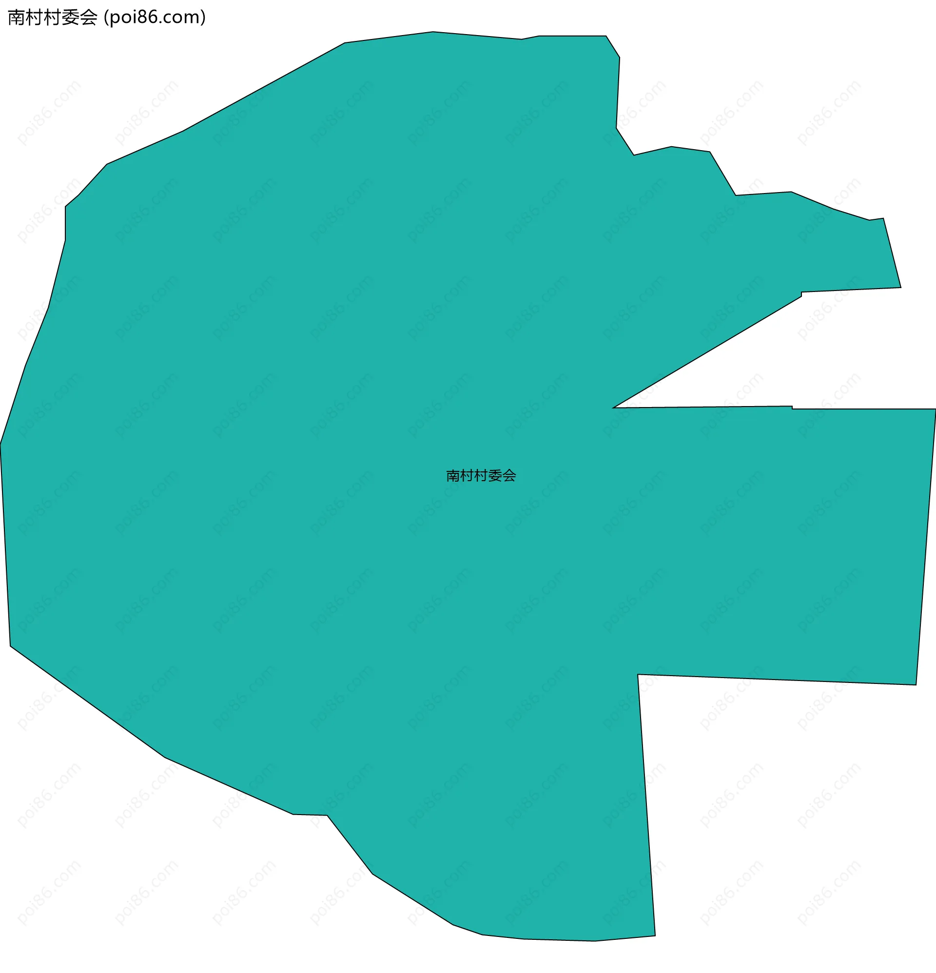 南村村委会边界地图