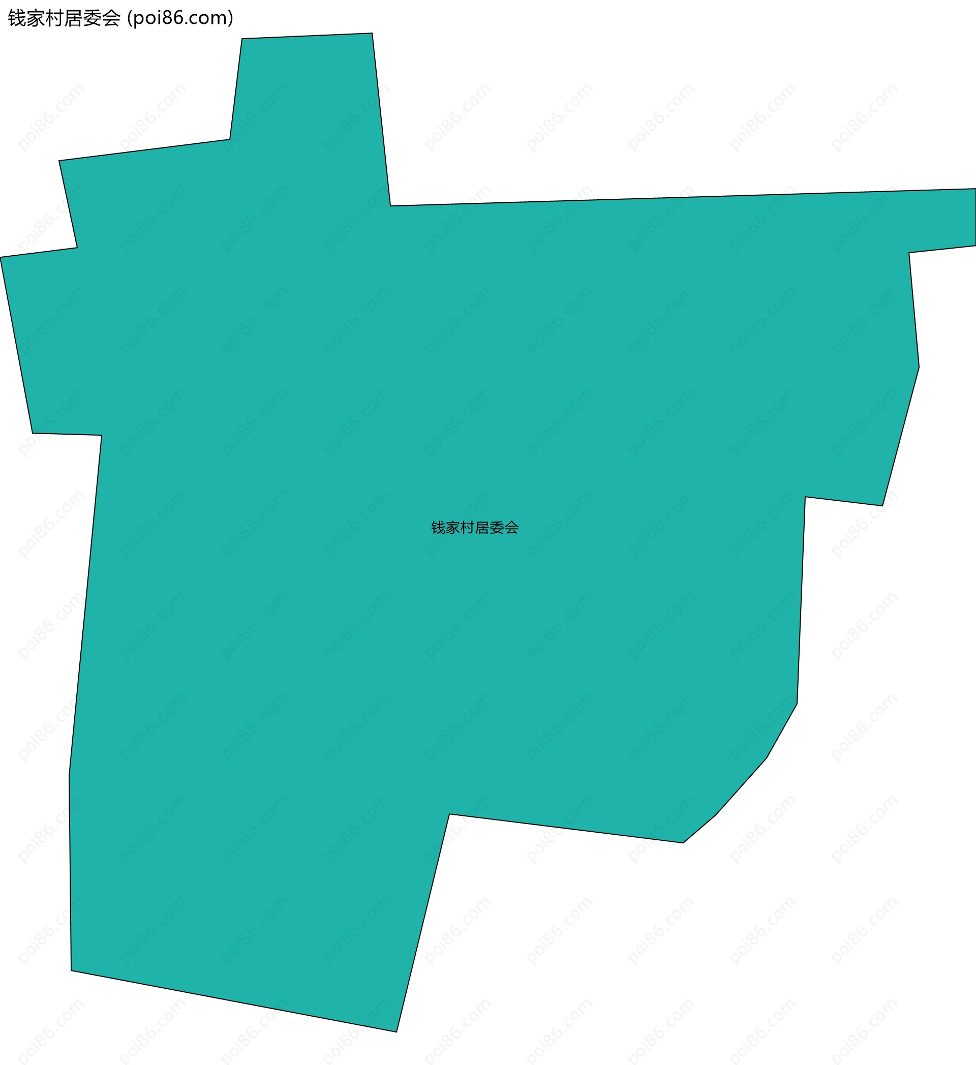 钱家村居委会边界地图