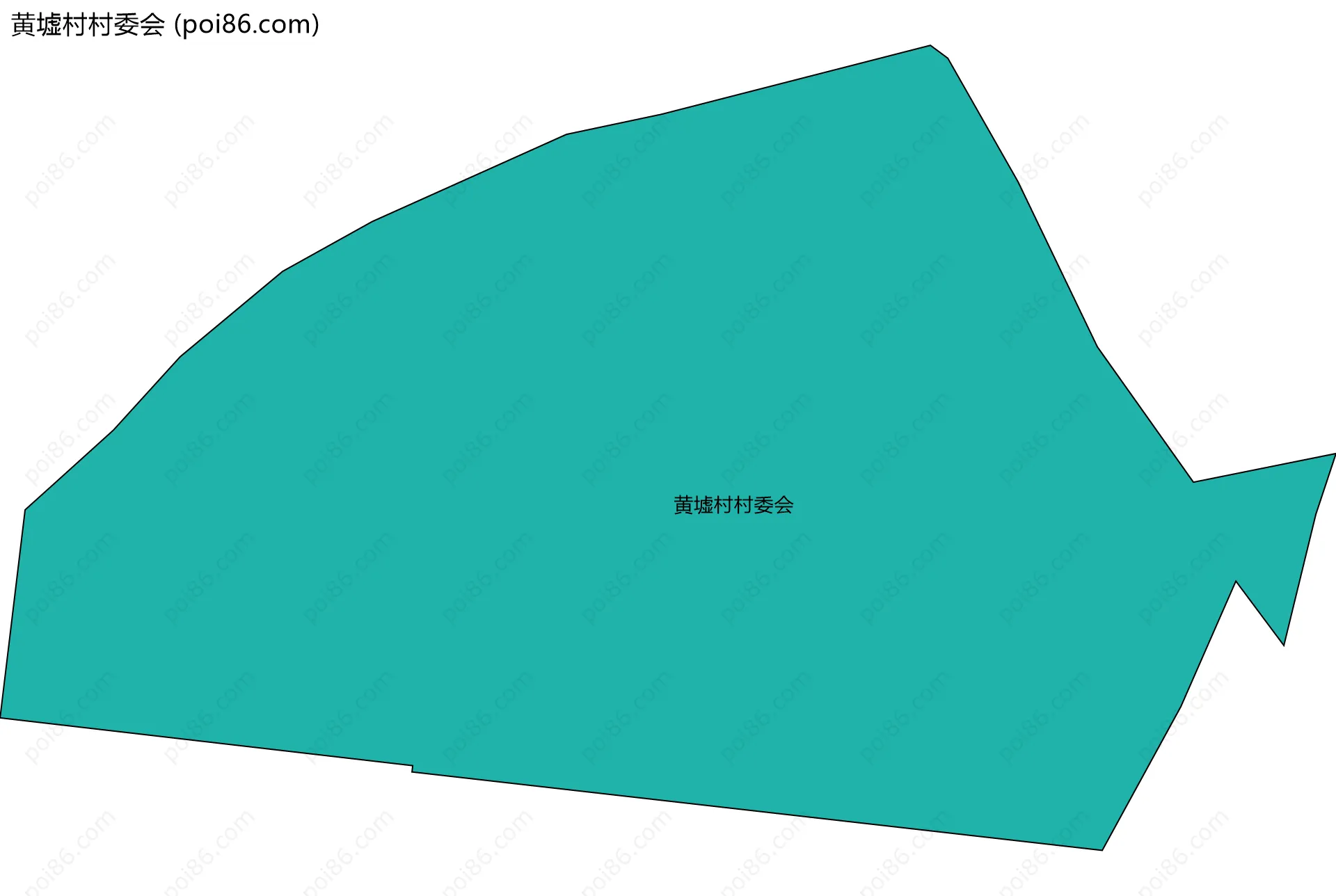 黄墟村村委会边界地图