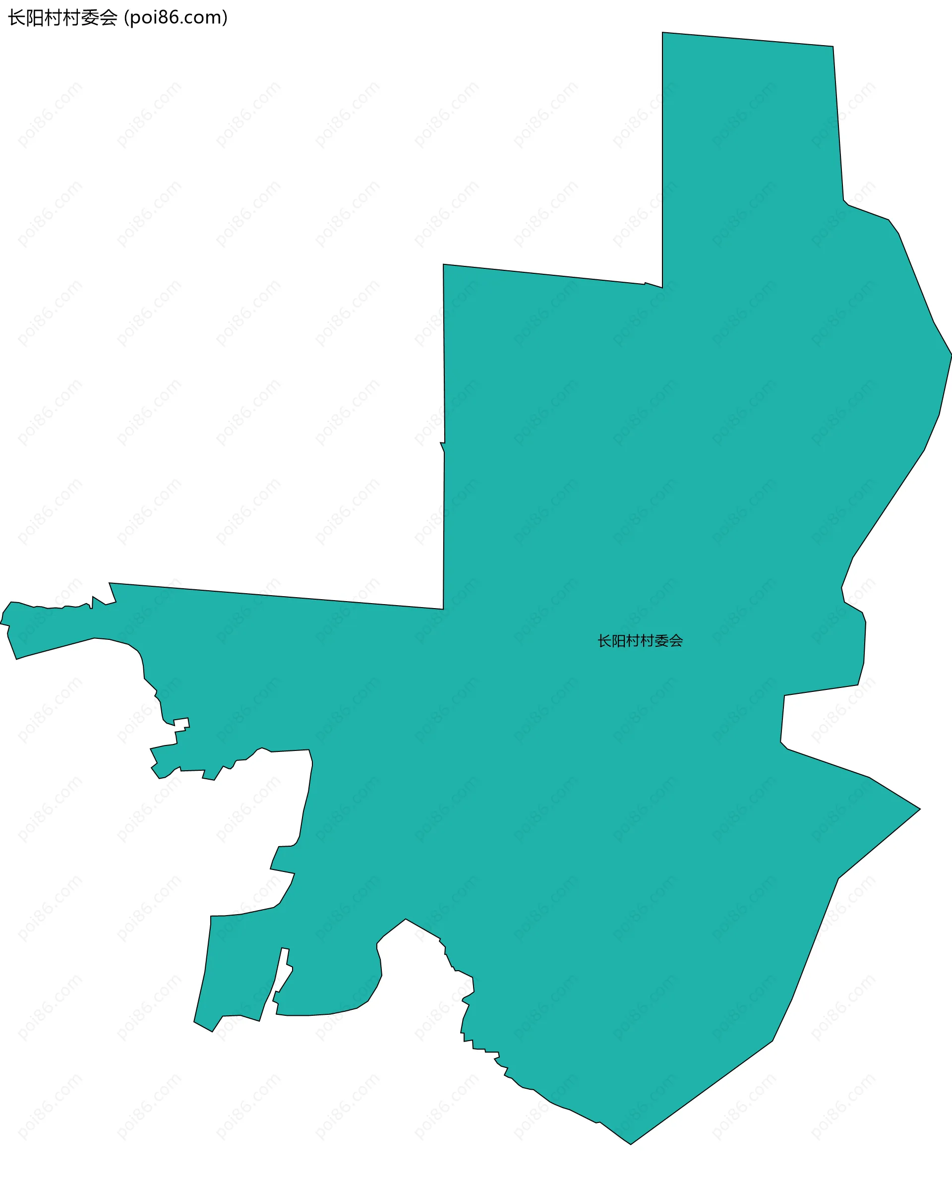 长阳村村委会边界地图
