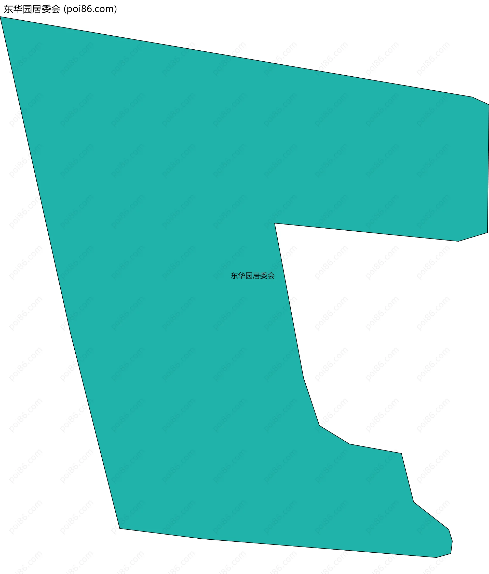 东华园居委会边界地图