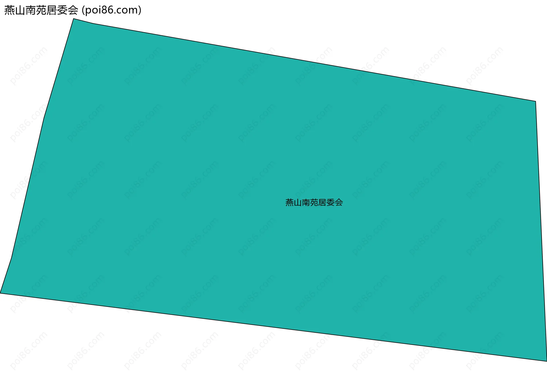 燕山南苑居委会边界地图