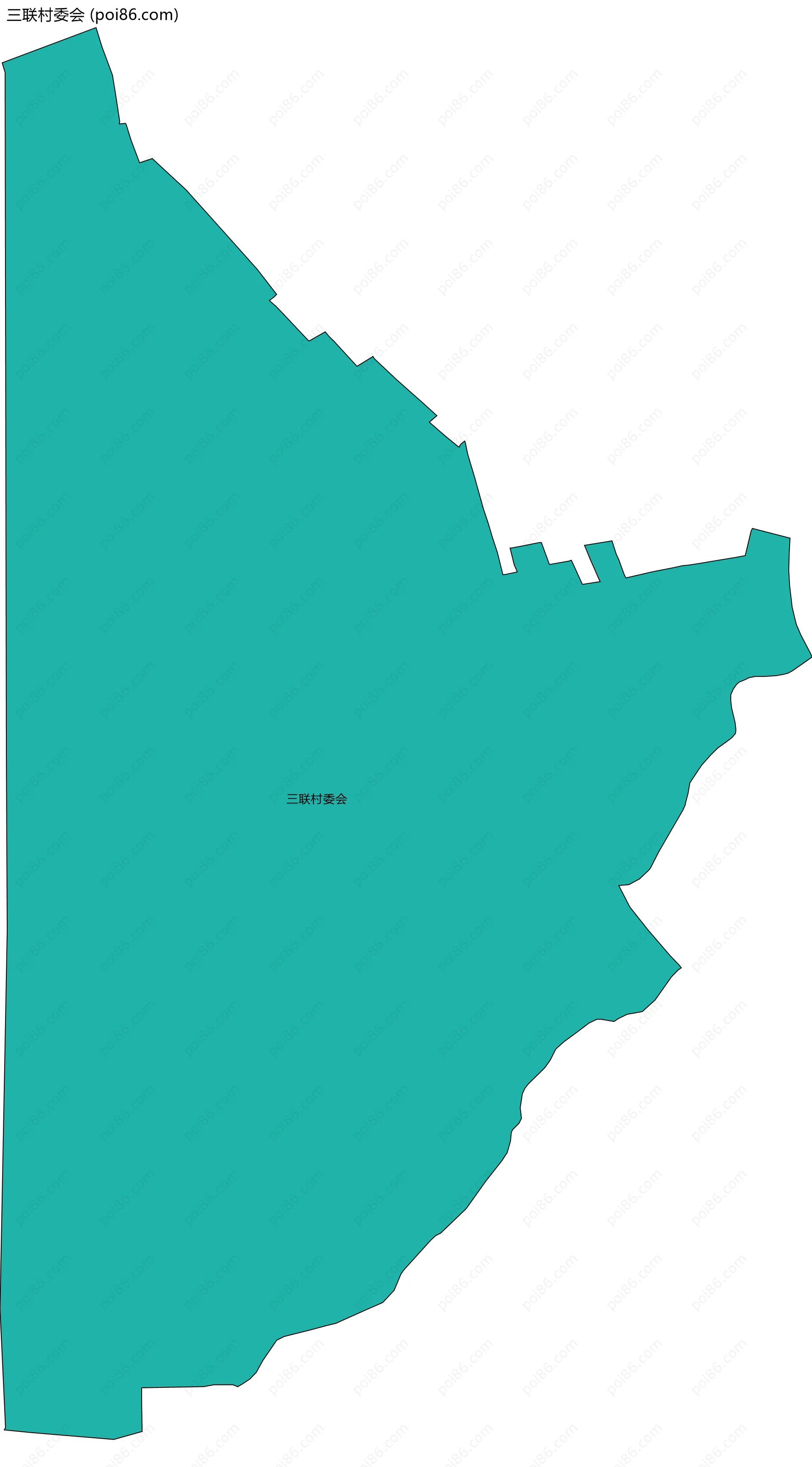 三联村委会边界地图
