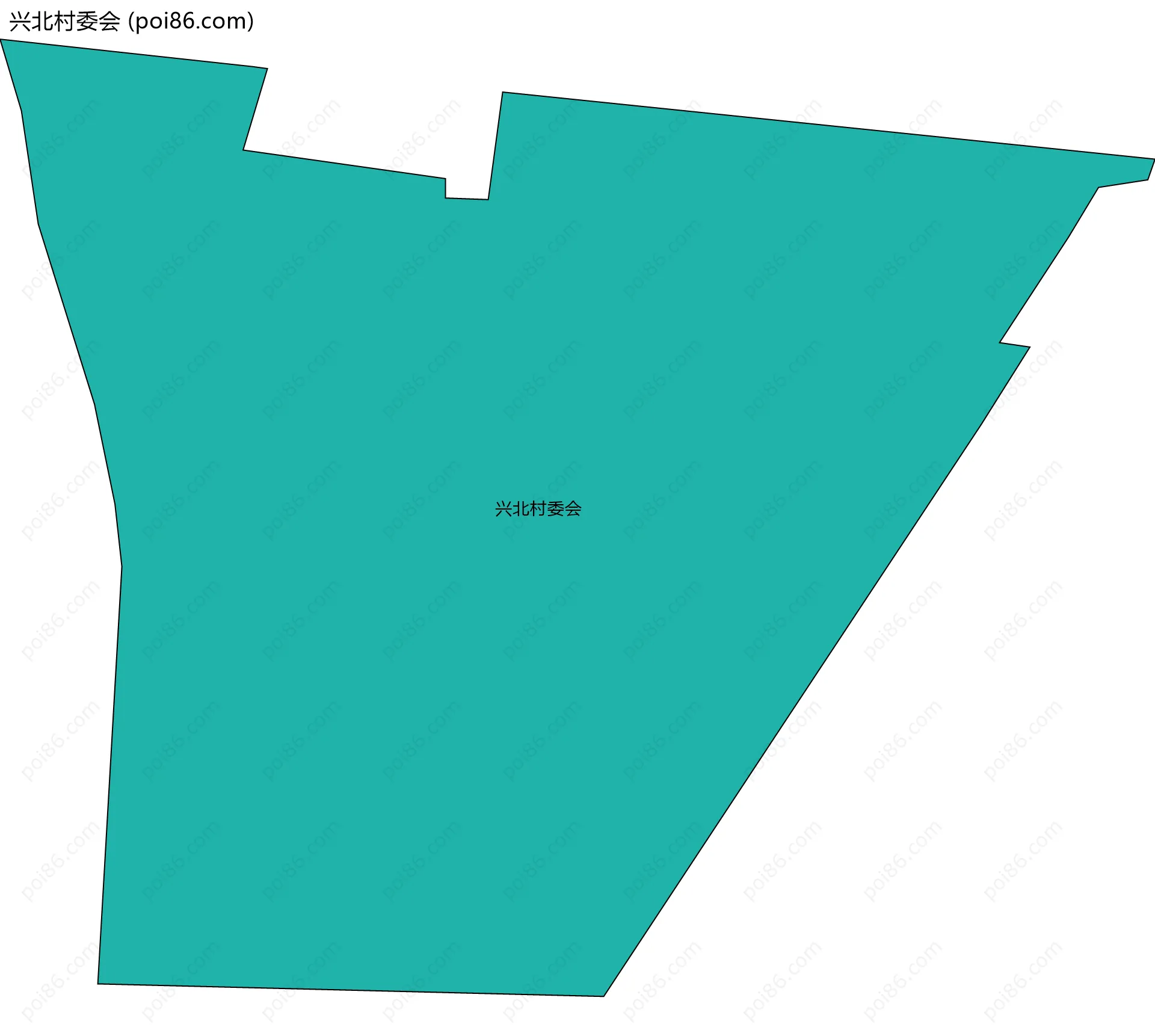 兴北村委会边界地图