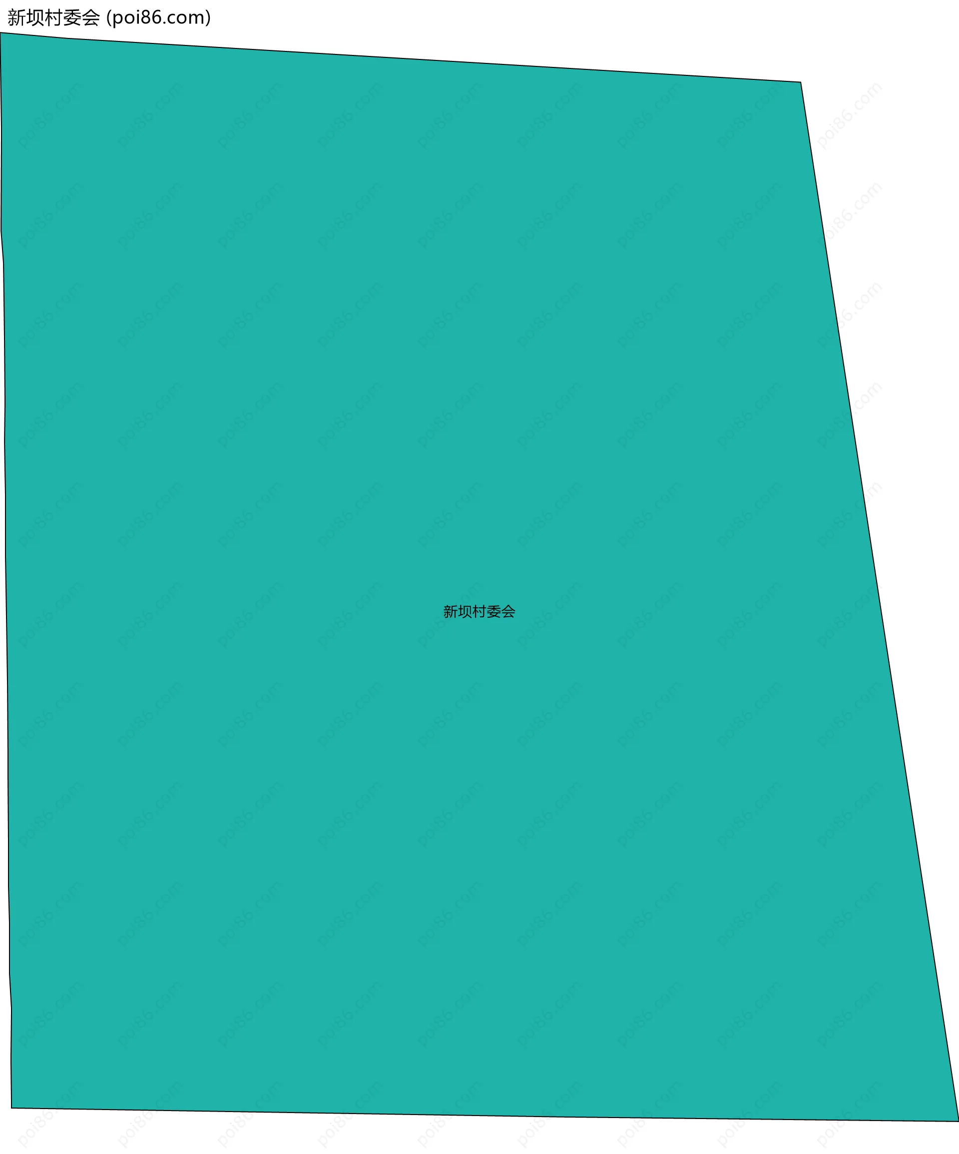 新坝村委会边界地图