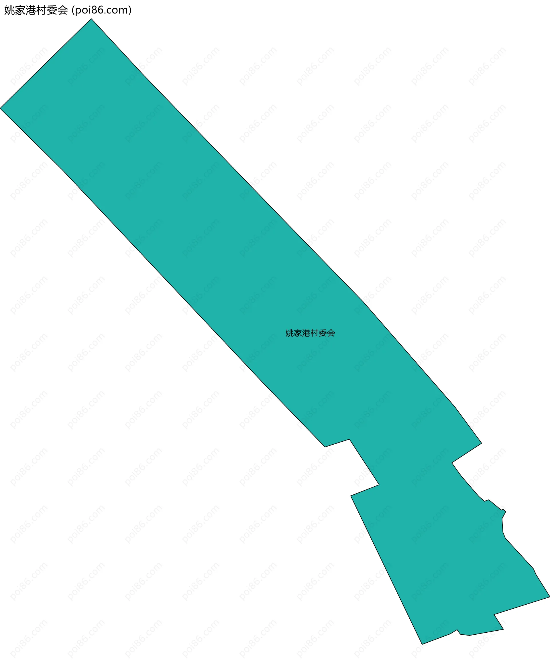 姚家港村委会边界地图