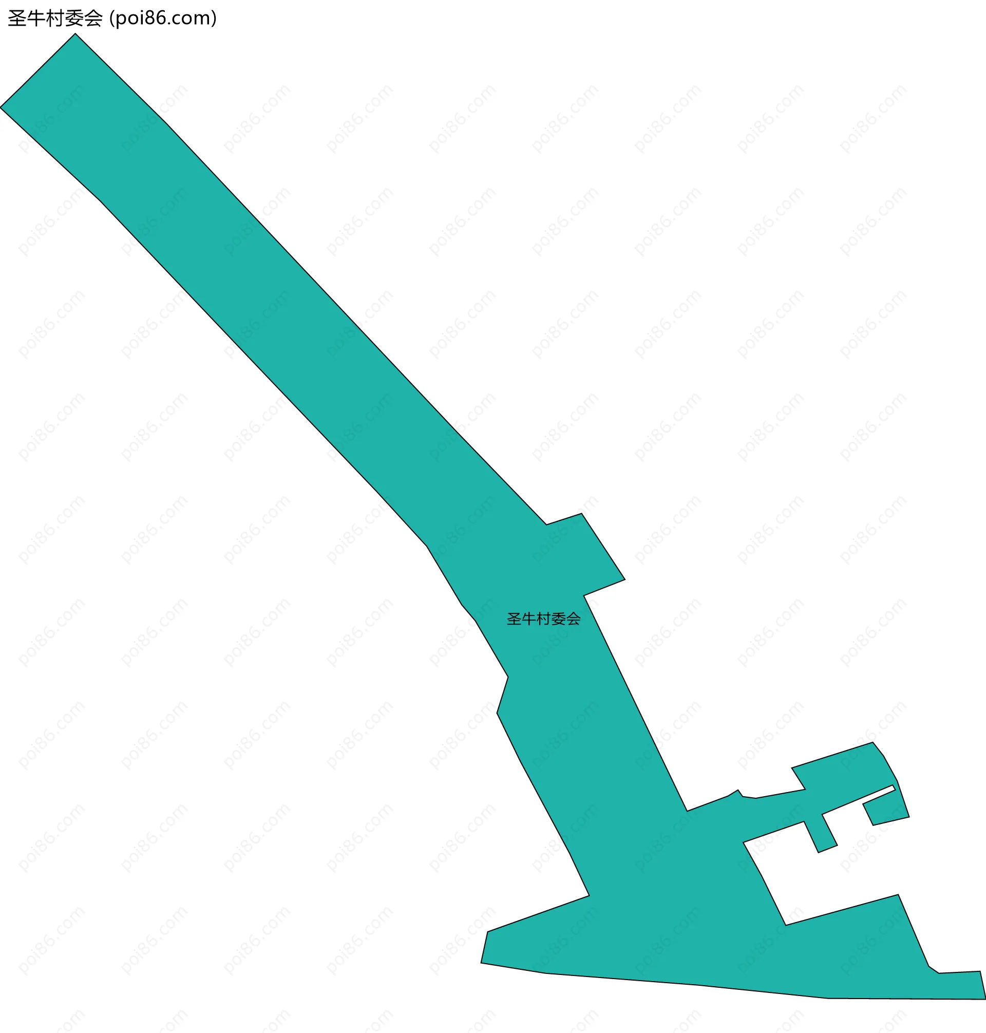 圣牛村委会边界地图