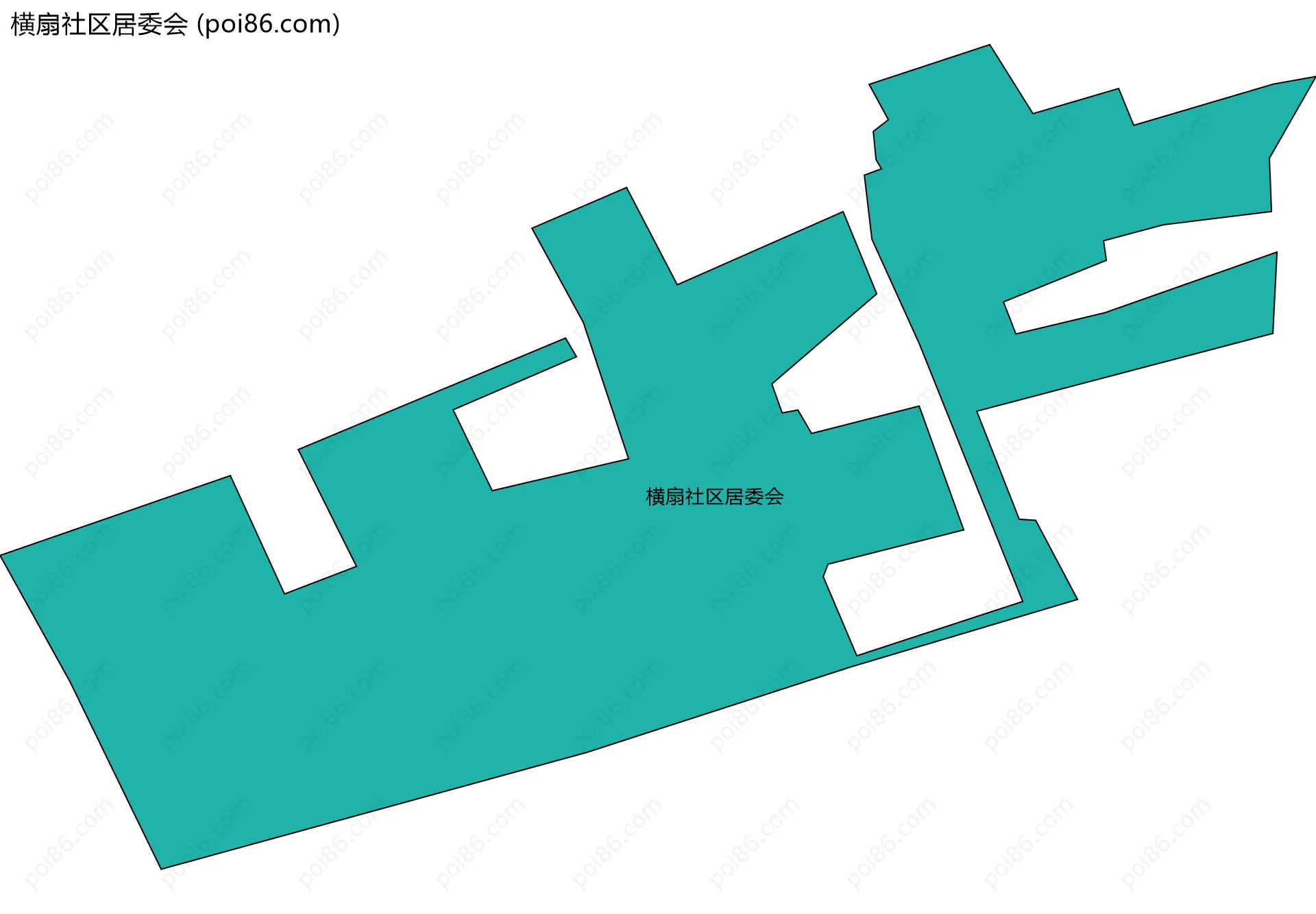 横扇社区居委会边界地图