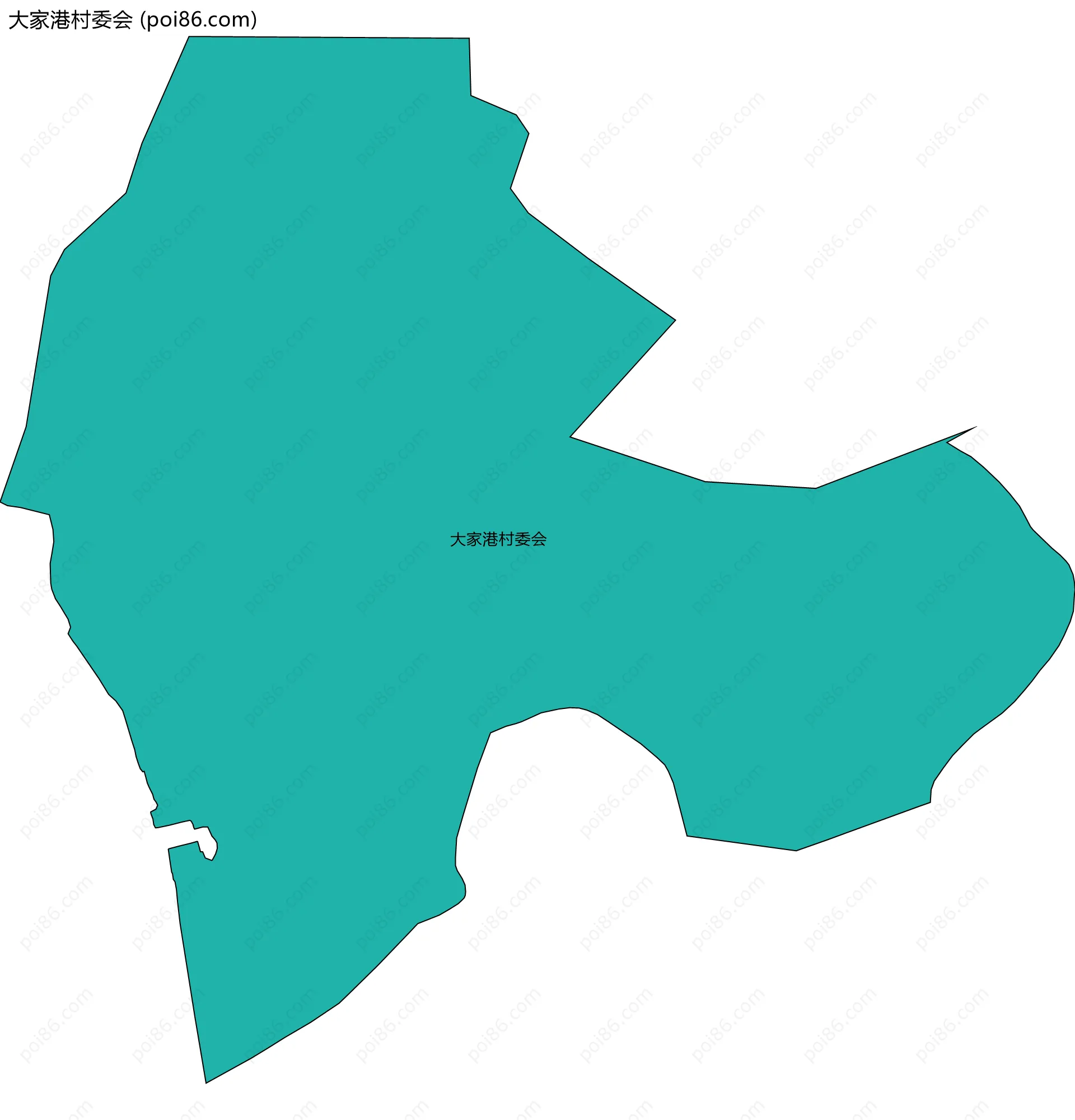 大家港村委会边界地图