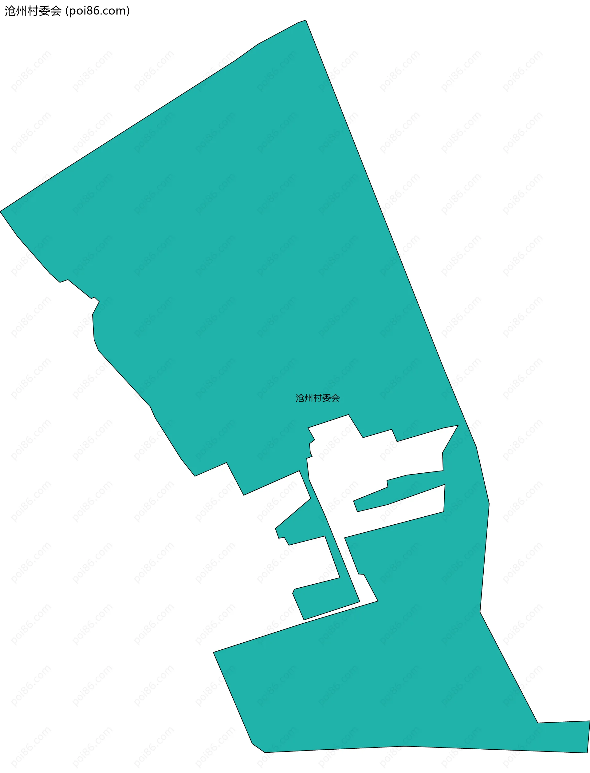 沧州村委会边界地图