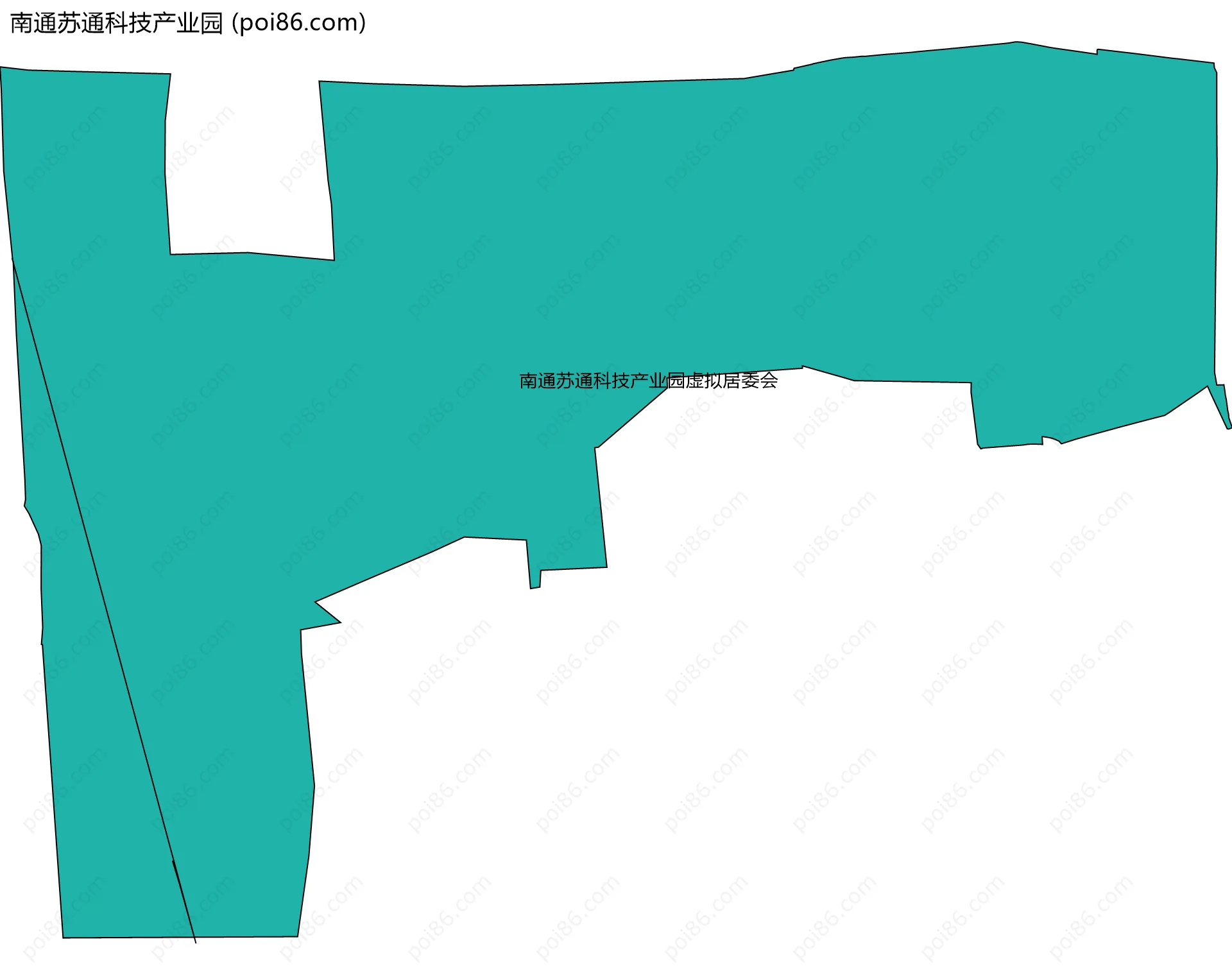 南通苏通科技产业园边界地图(五级行政区划)
