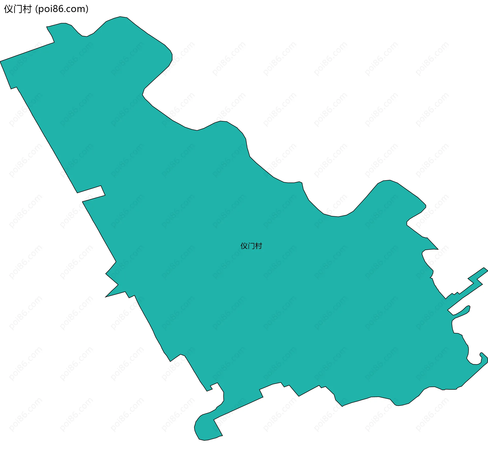 仪门村边界地图