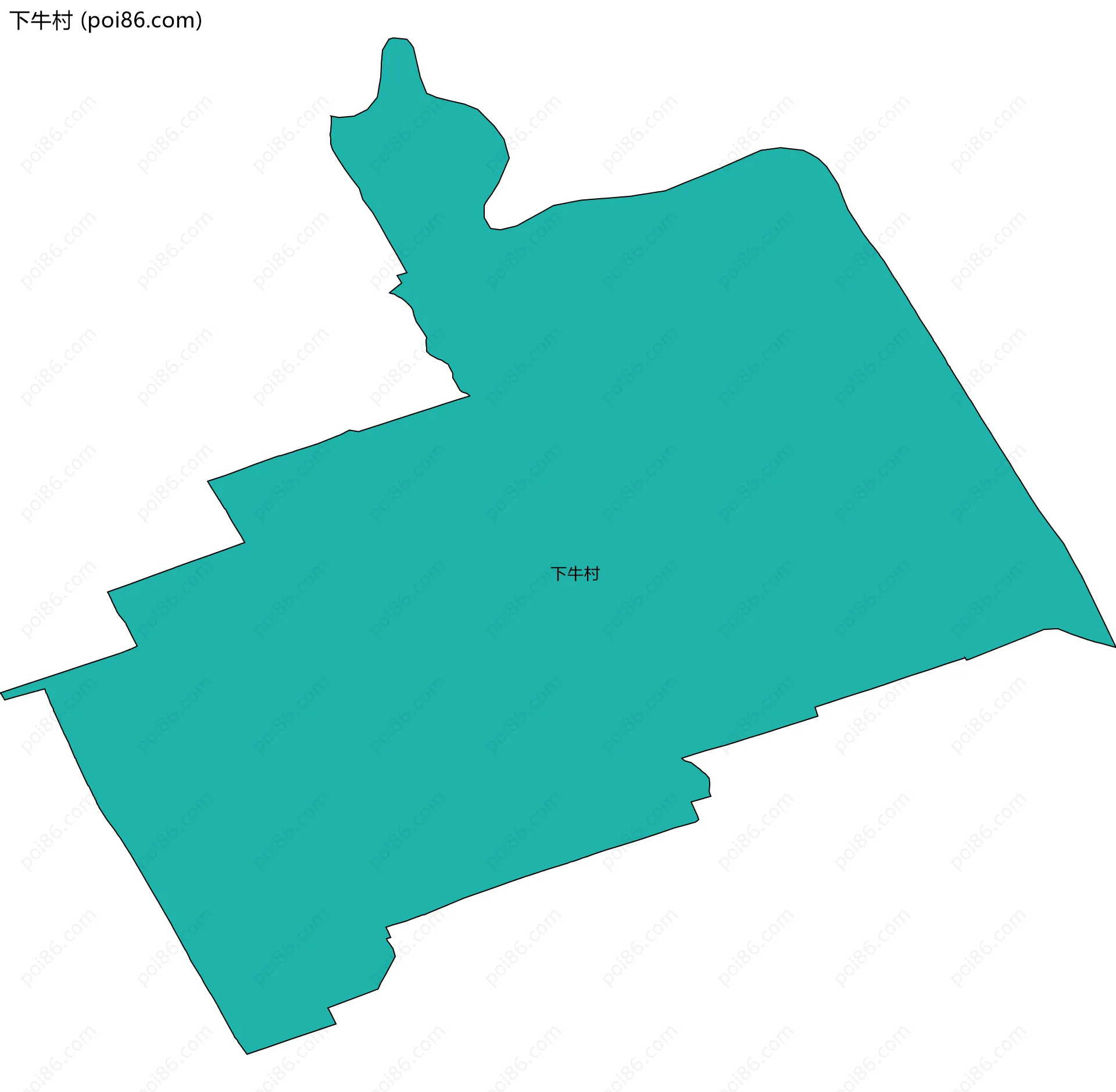 下牛村边界地图