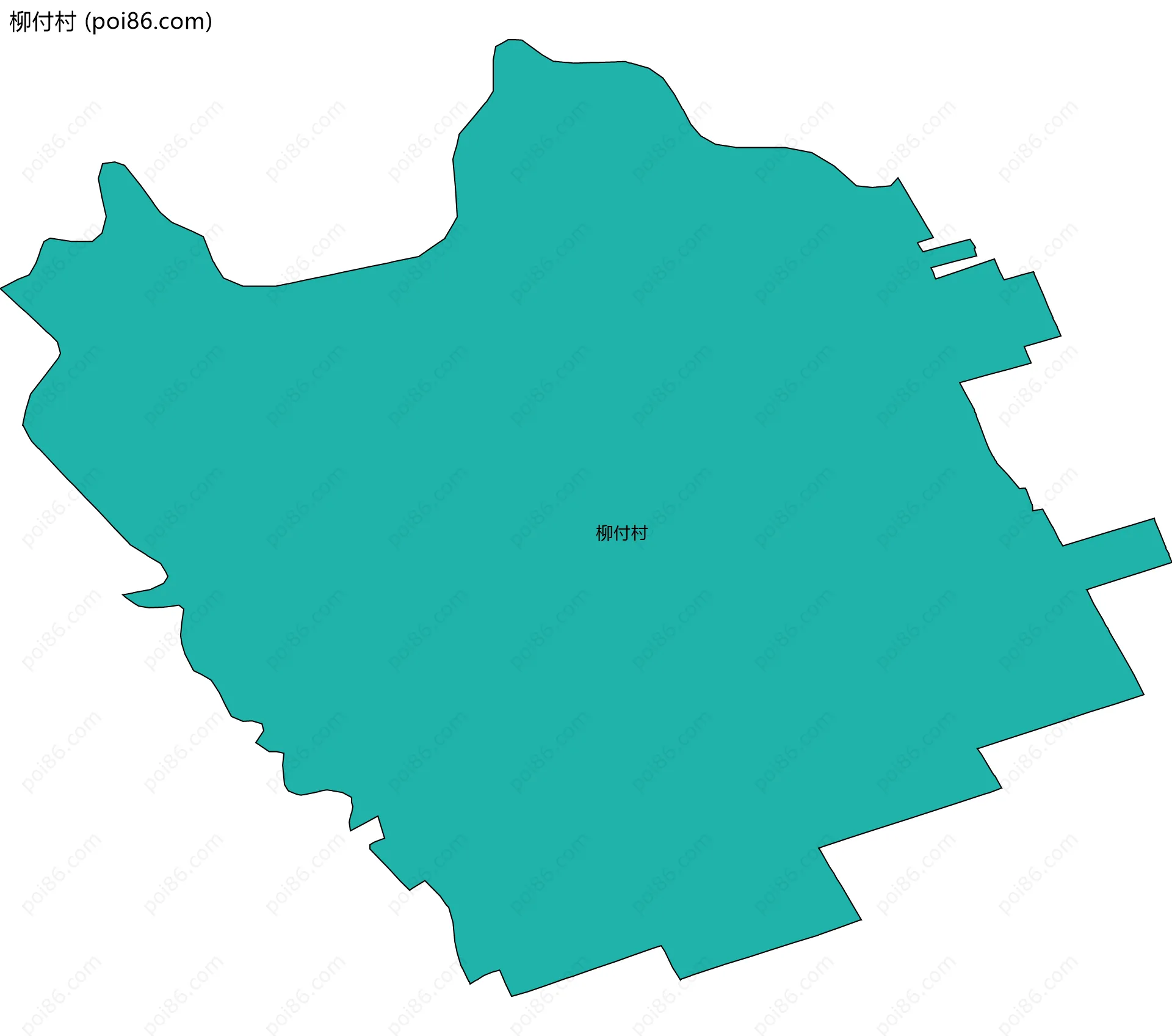 柳付村边界地图
