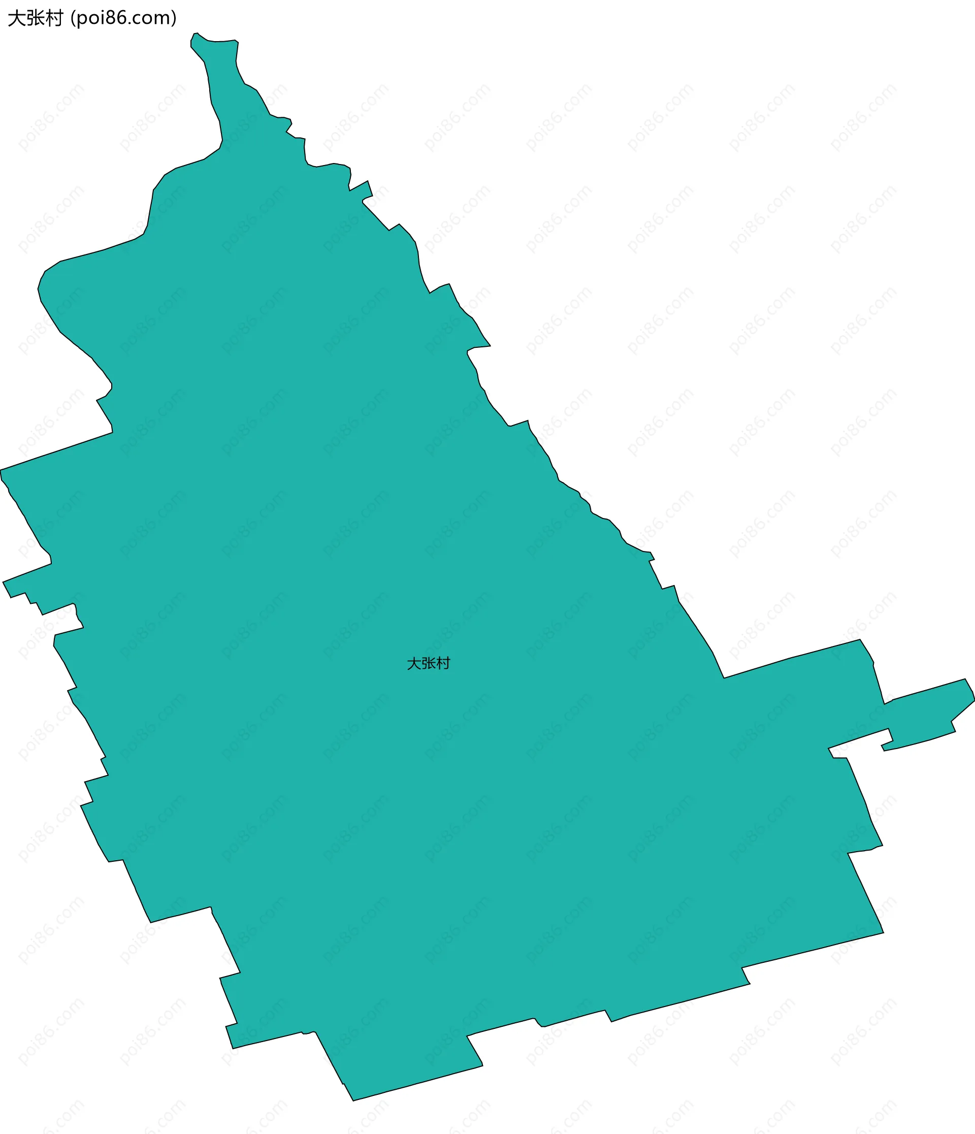 大张村边界地图