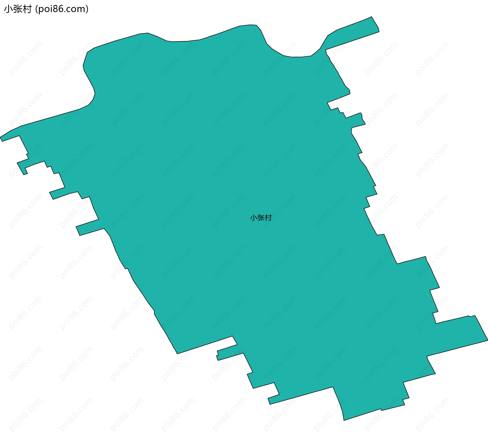 小张村边界地图