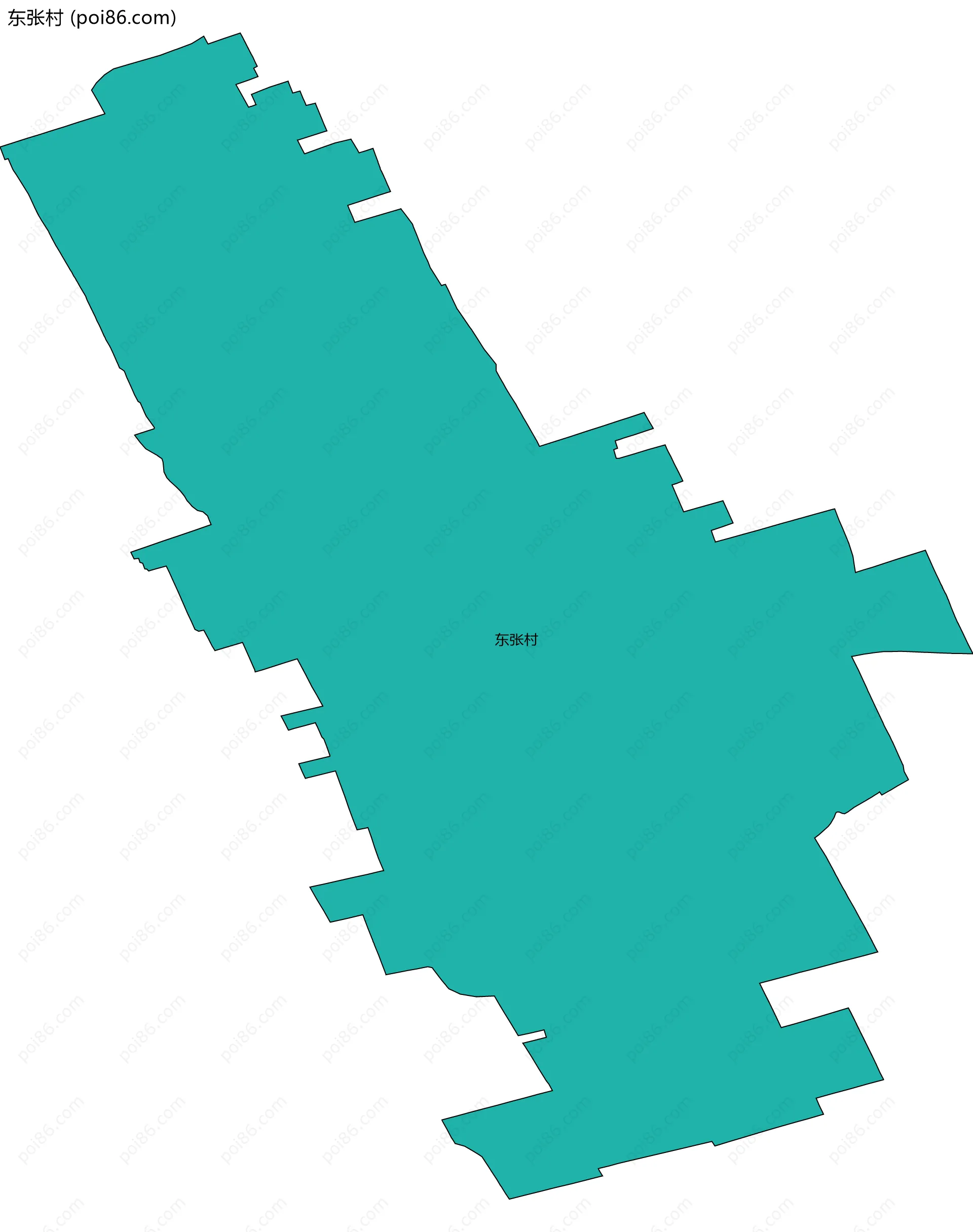 东张村边界地图