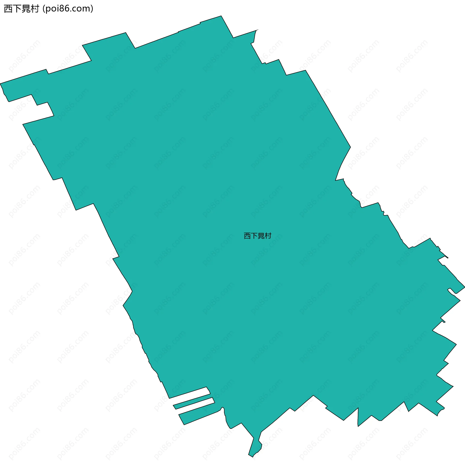 西下晁村边界地图