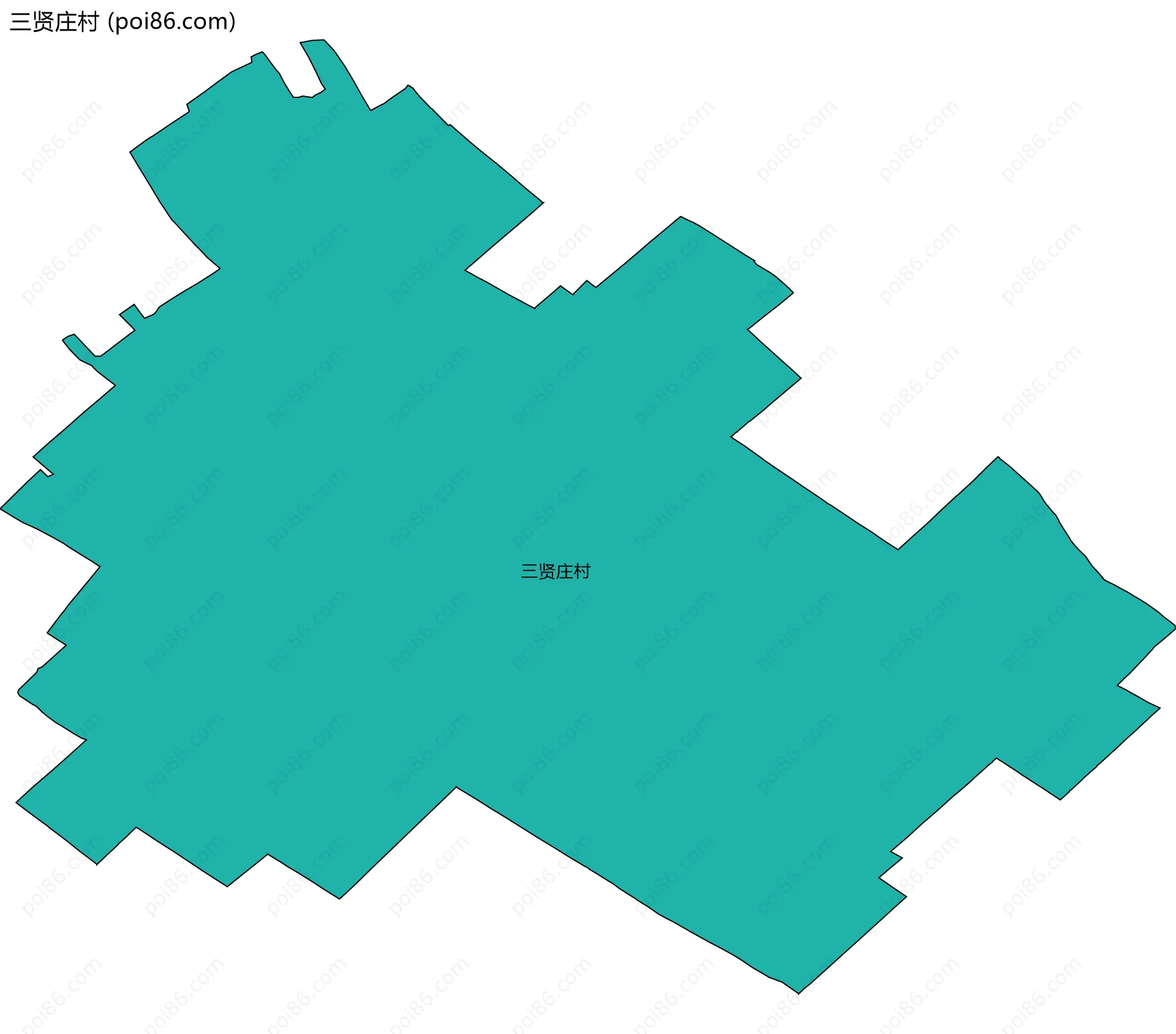 三贤庄村边界地图