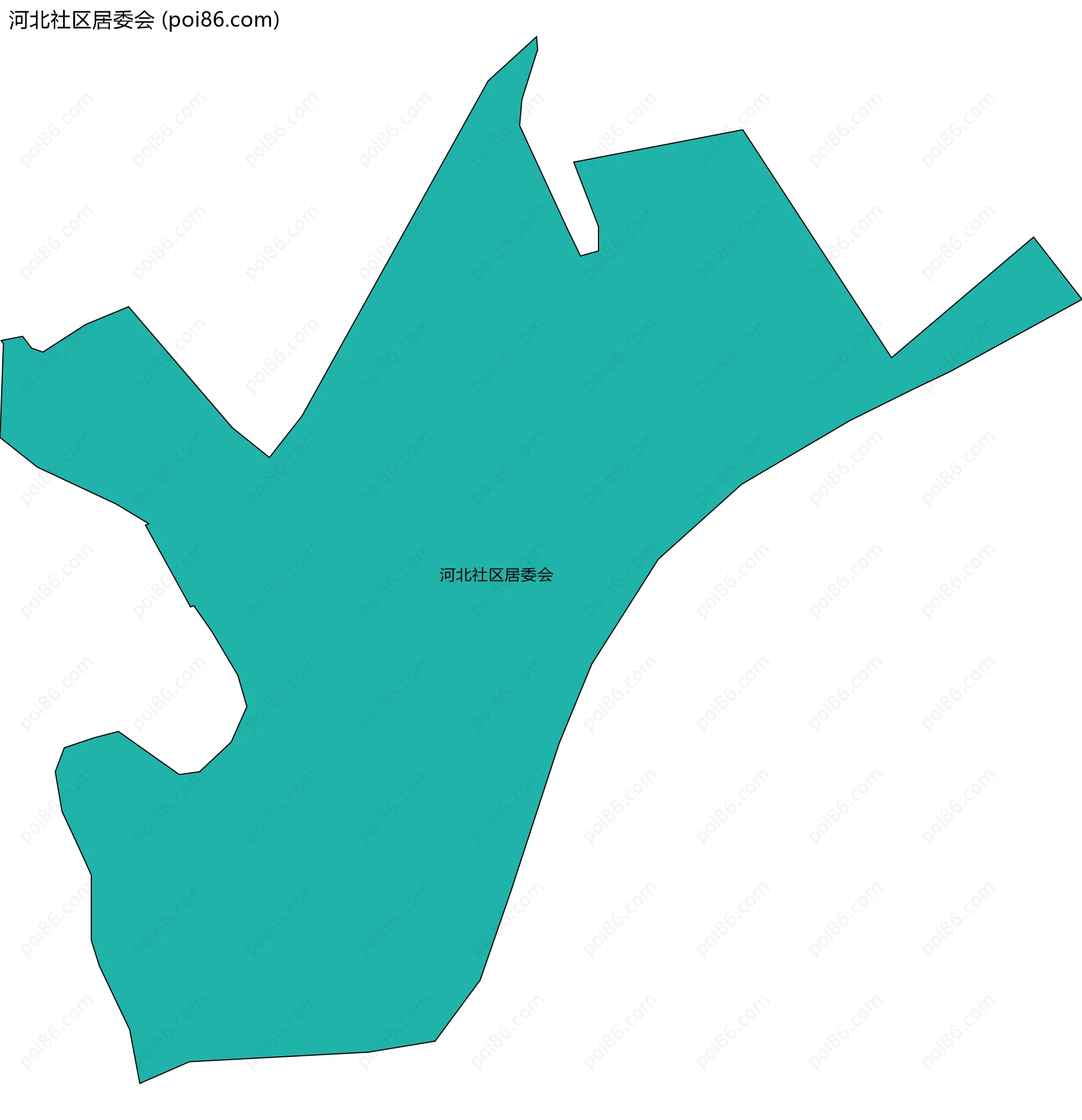 河北社区居委会边界地图