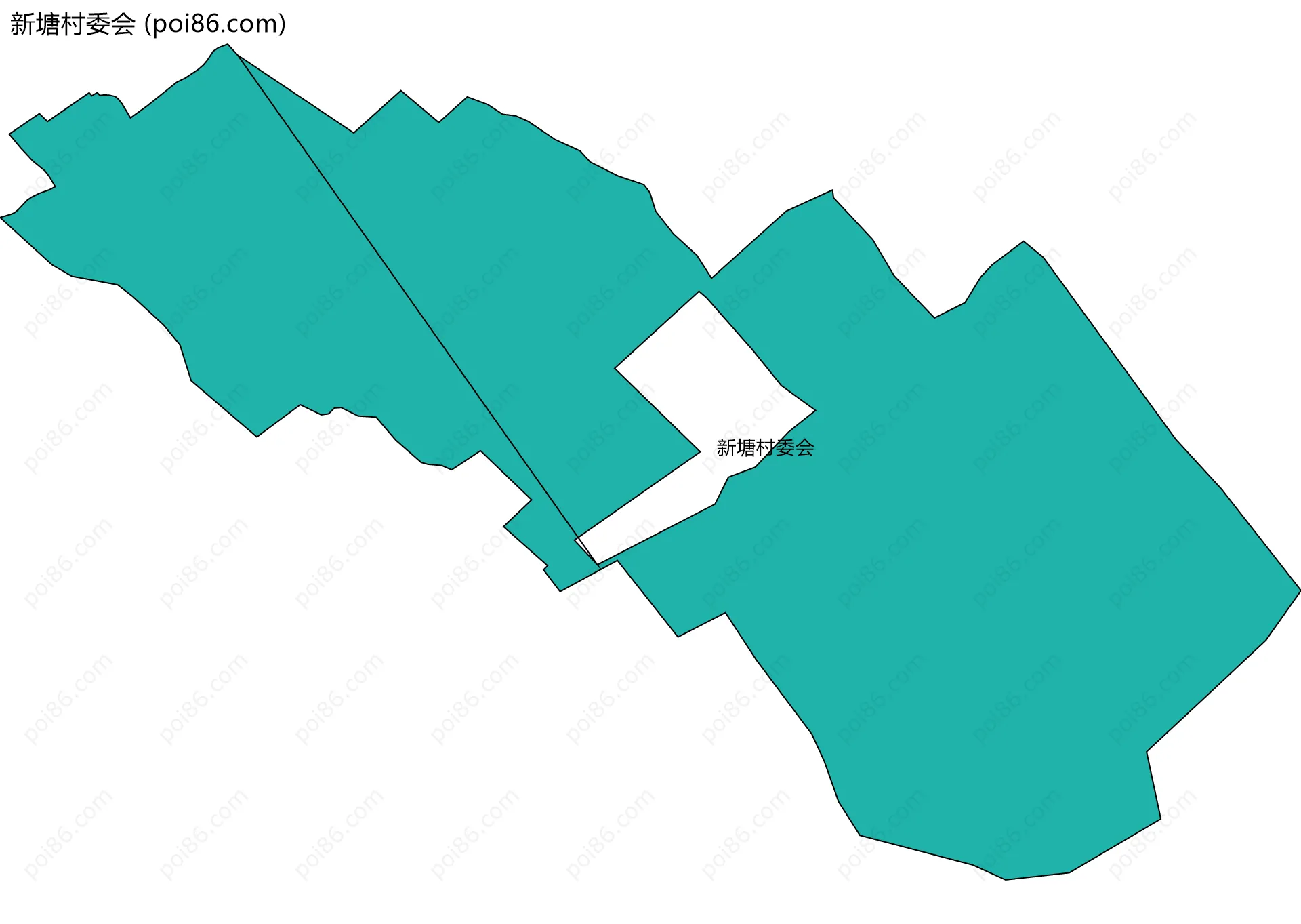 新塘村委会边界地图