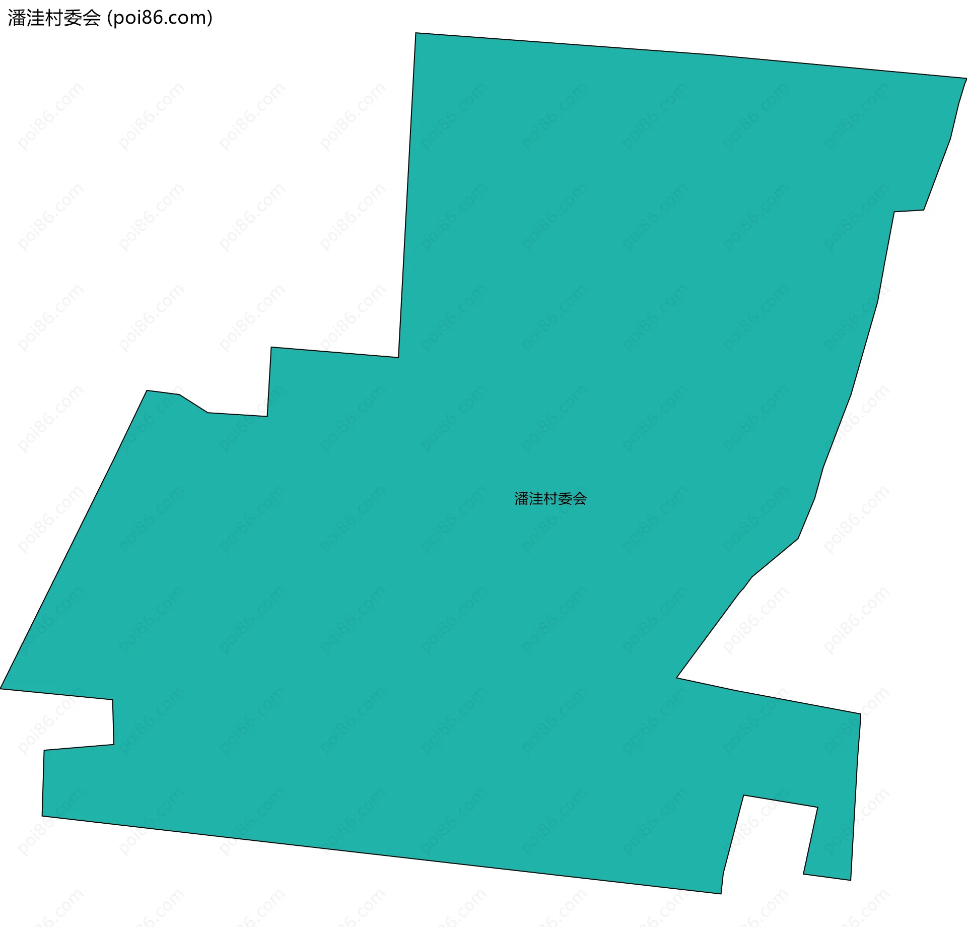 潘洼村委会边界地图
