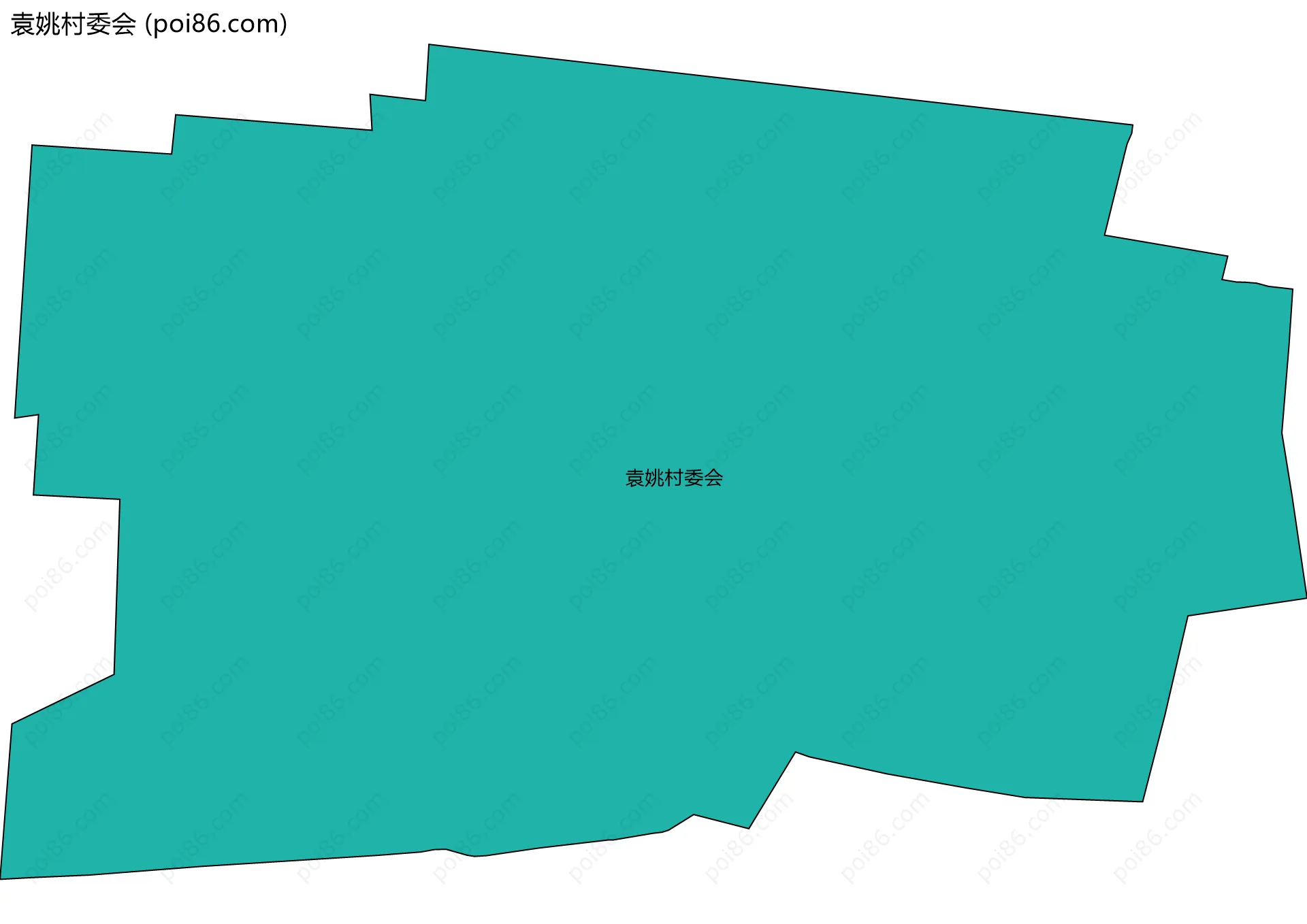 袁姚村委会边界地图