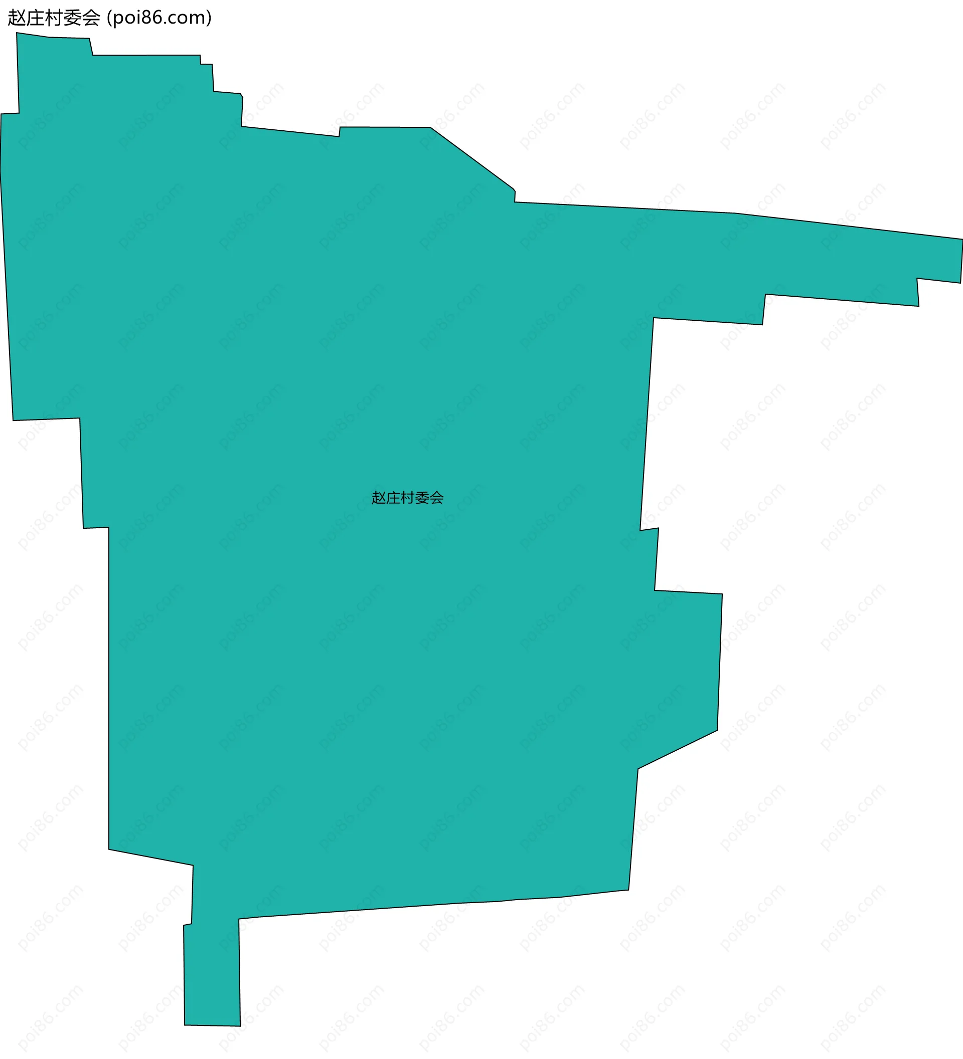 赵庄村委会边界地图