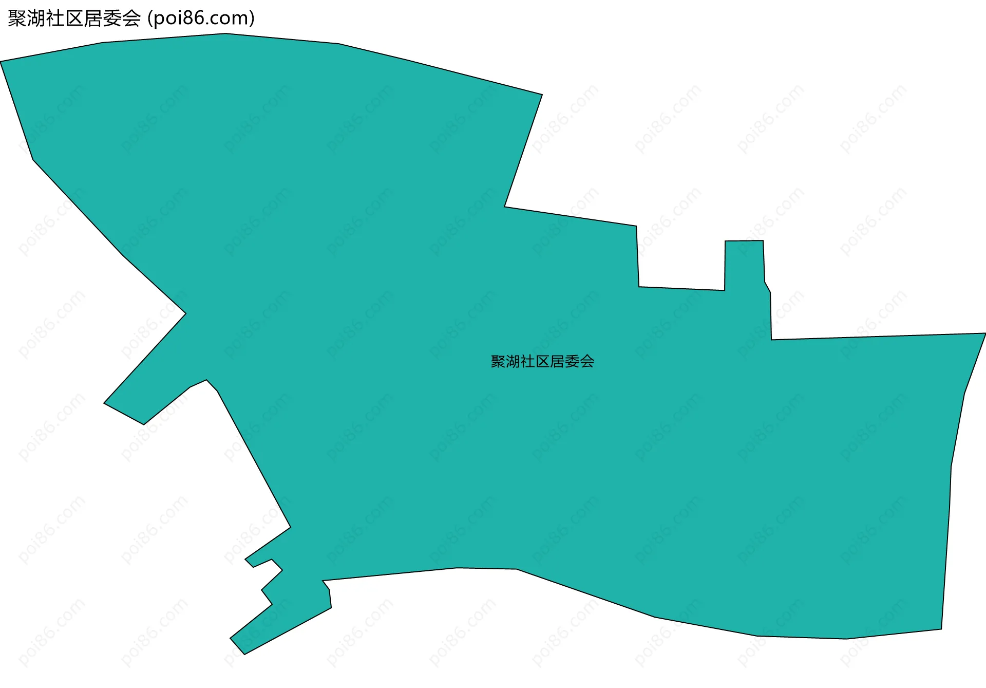 聚湖社区居委会边界地图