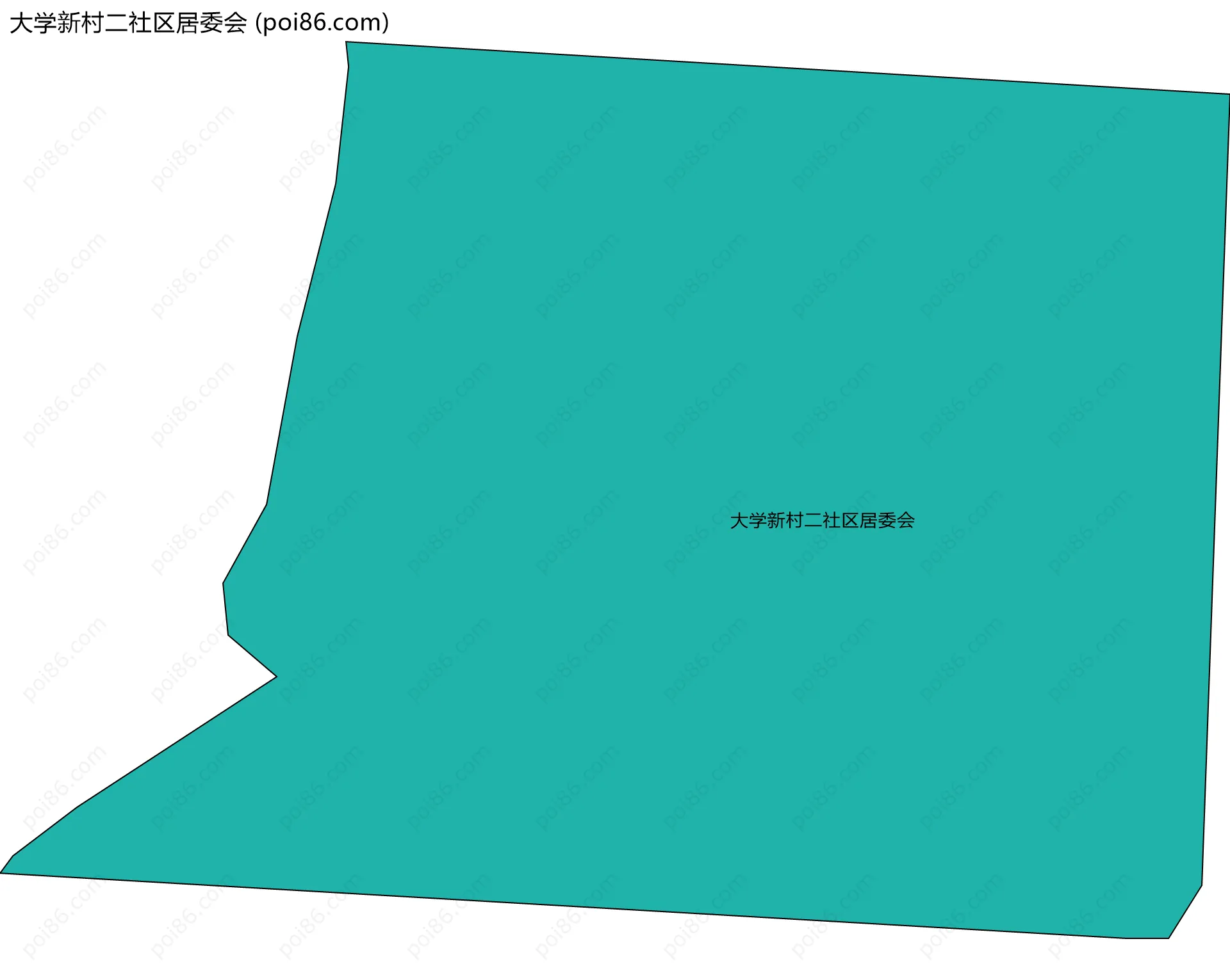 大学新村二社区居委会边界地图