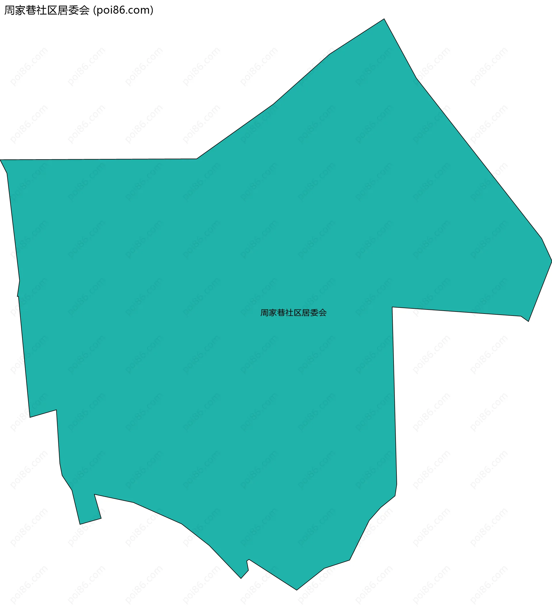 周家巷社区居委会边界地图