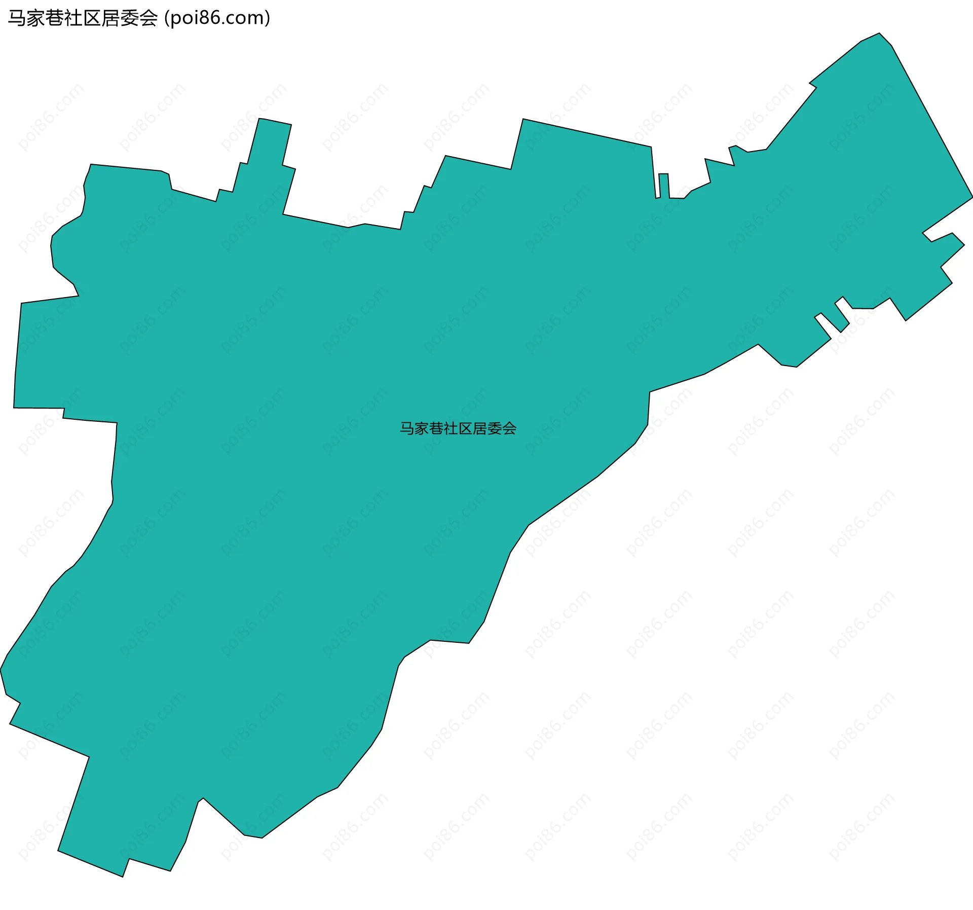 马家巷社区居委会边界地图