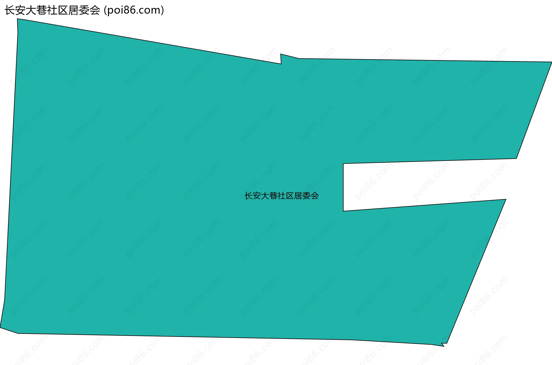 长安大巷社区居委会边界地图