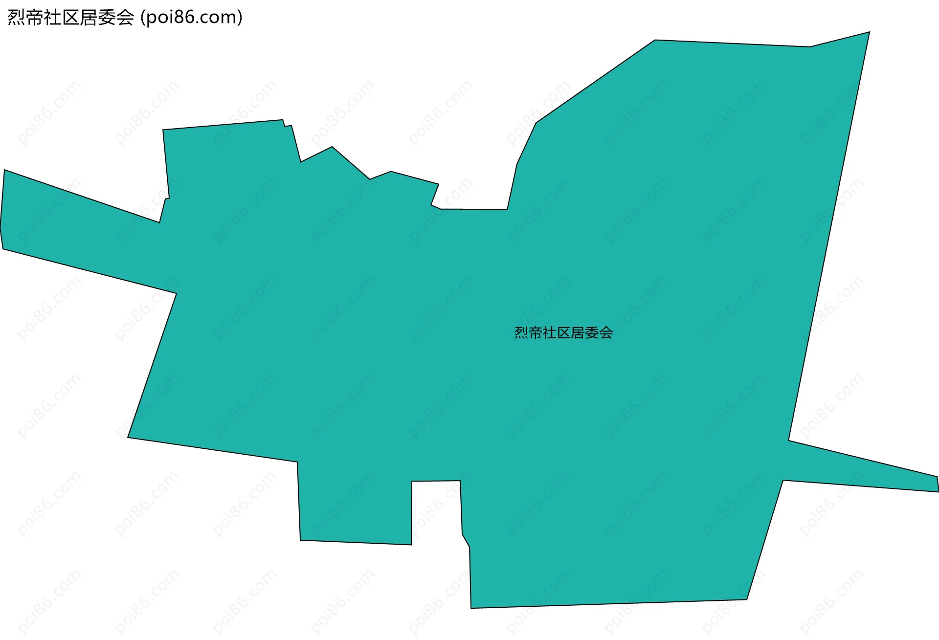 烈帝社区居委会边界地图
