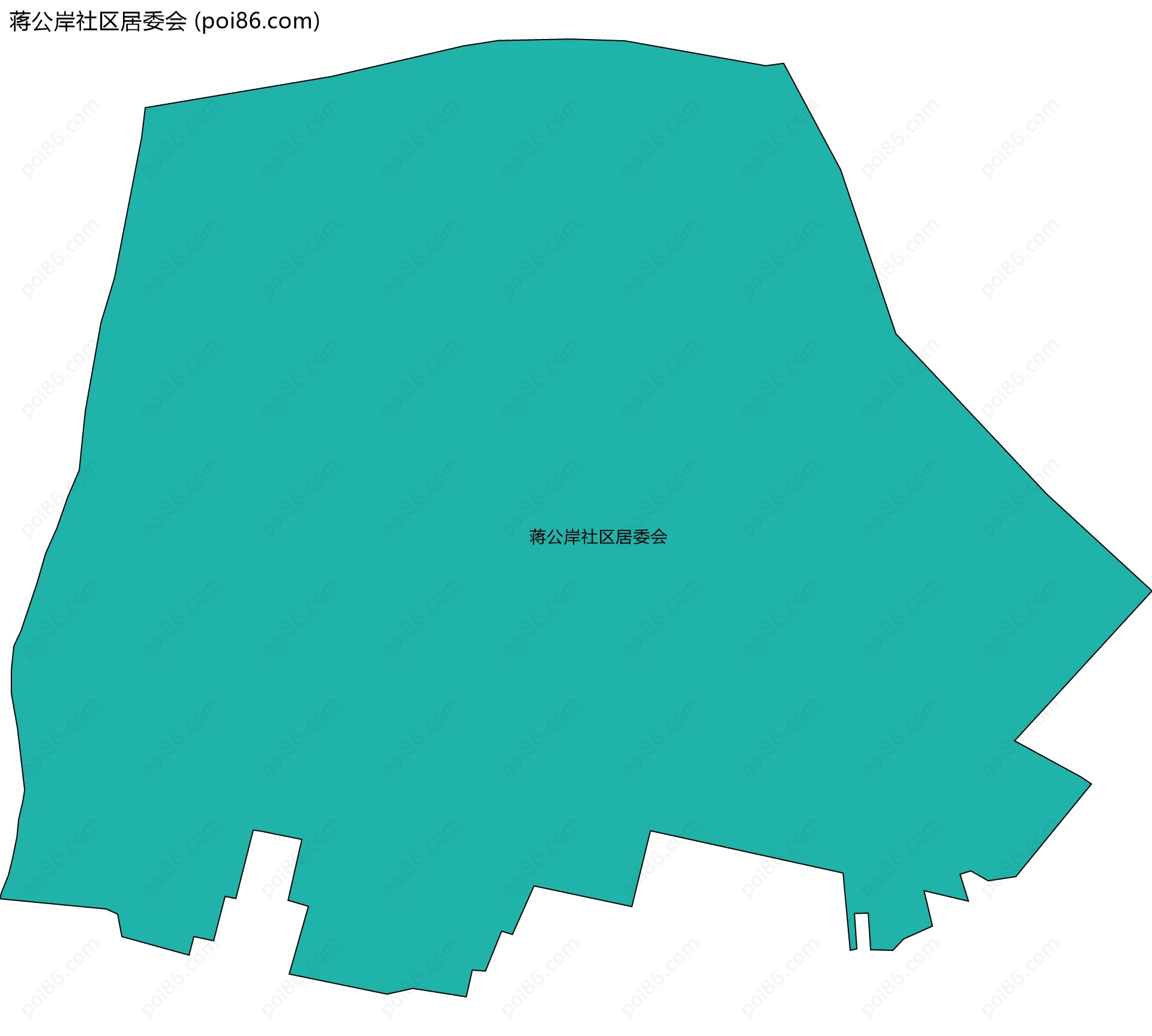 蒋公岸社区居委会边界地图
