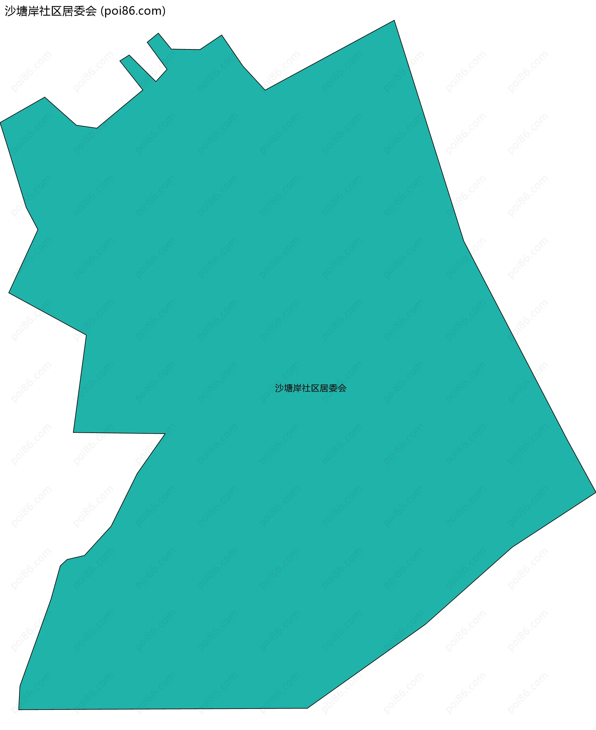 沙塘岸社区居委会边界地图