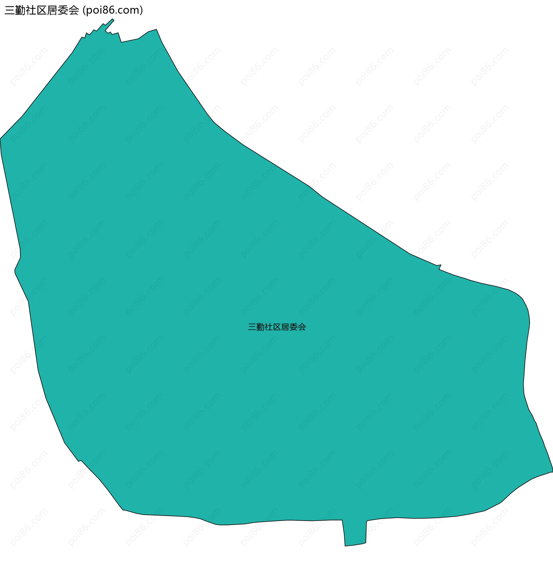 三勤社区居委会边界地图
